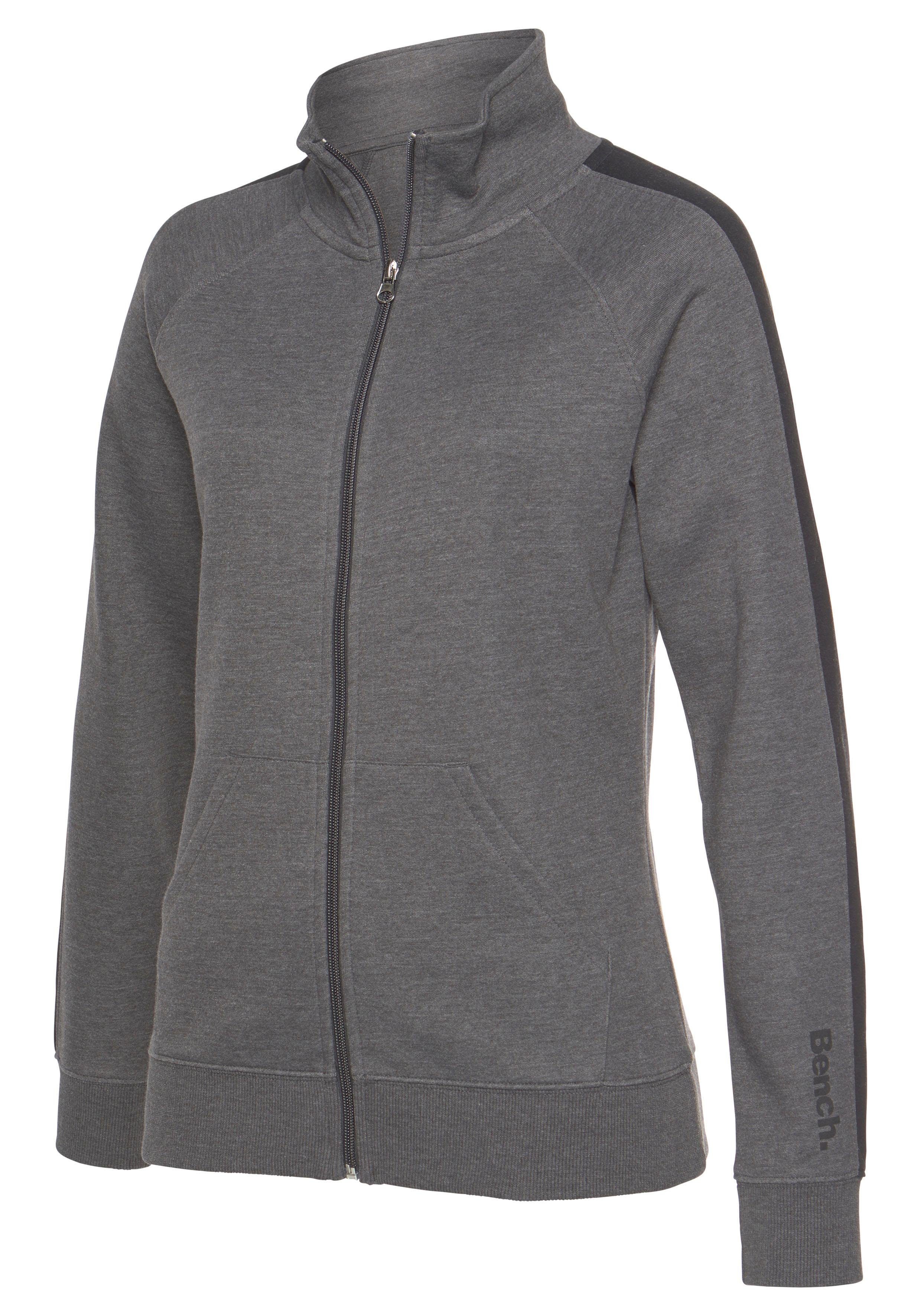 Bench. Loungewear Sweatvest met zijstrepen en staande kraag, loungepak