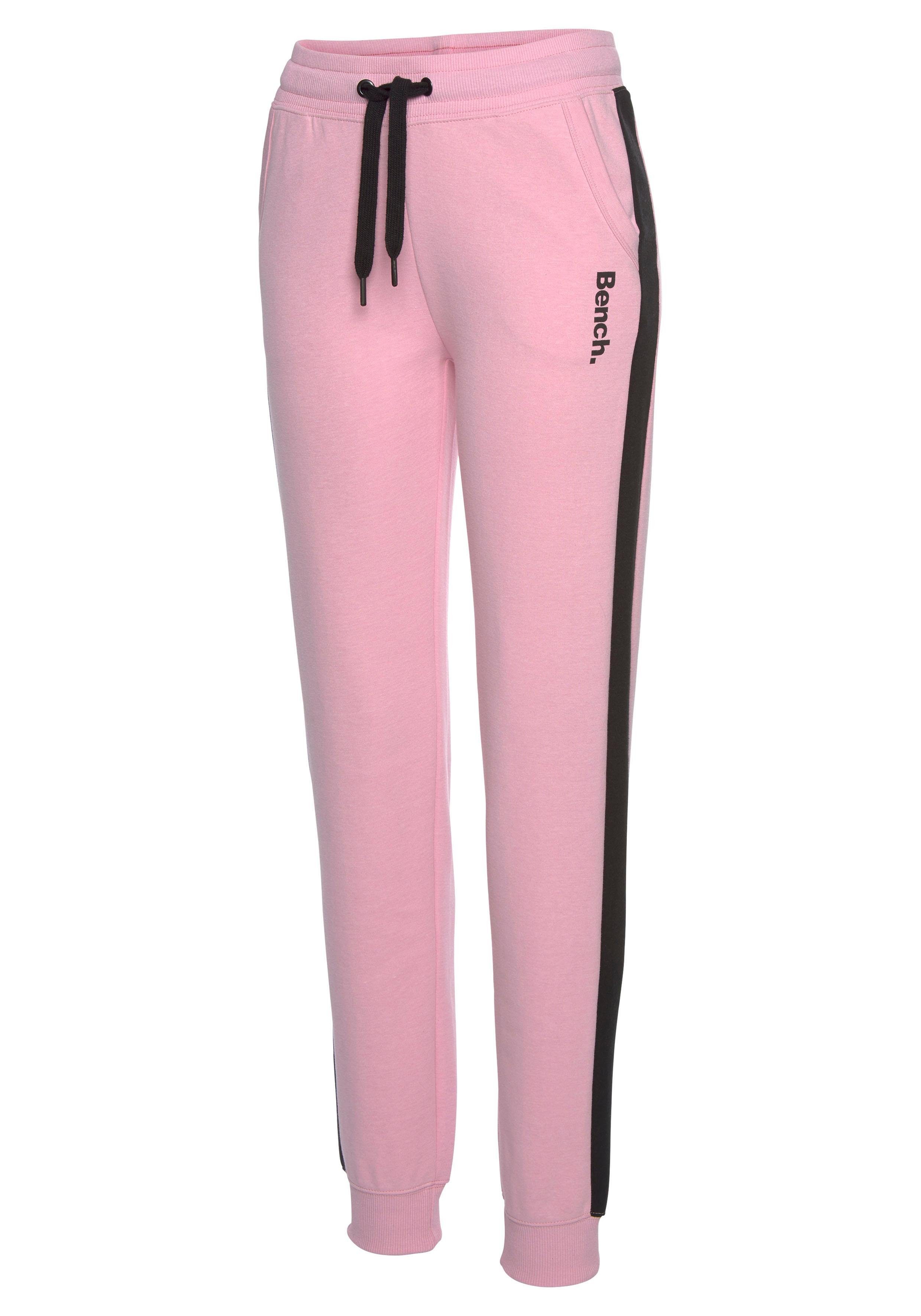 Bench. Loungewear Sweatbroek met zijstrepen en smalle pijpen, loungepak