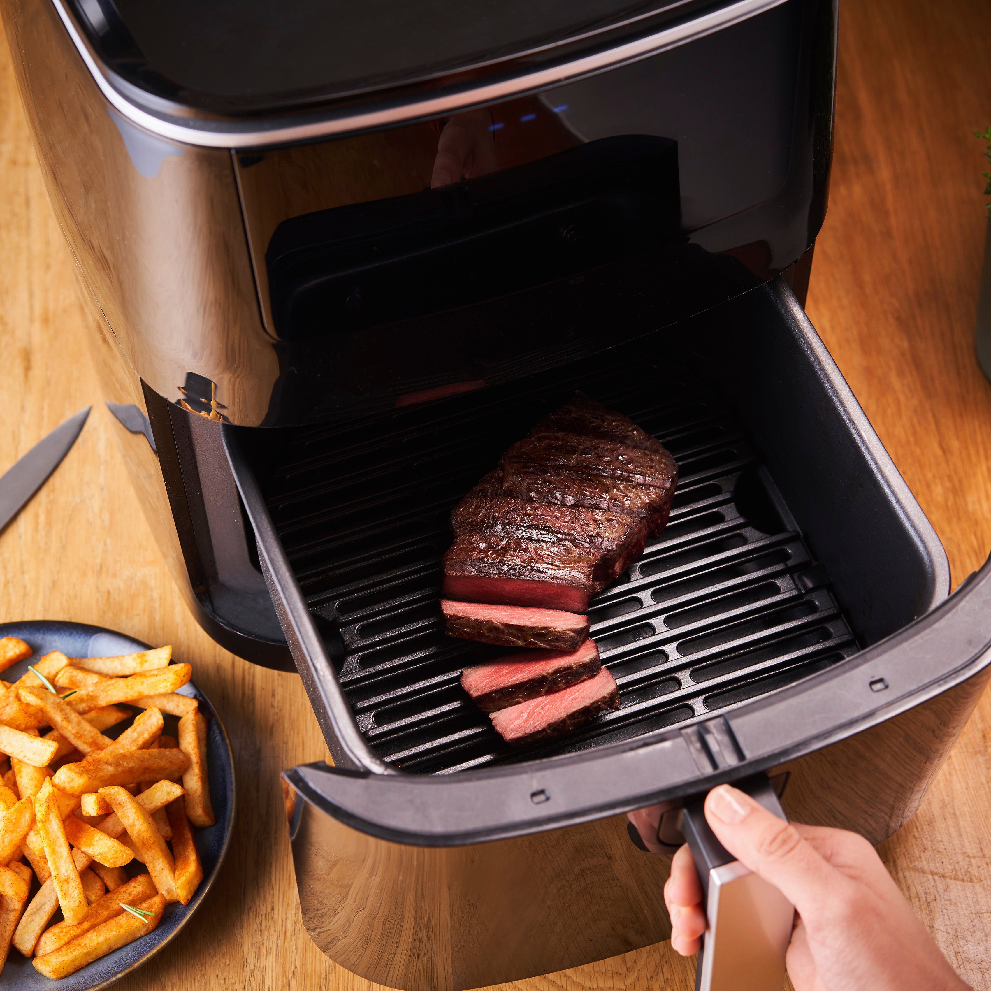 Tefal Airfryer Easy Fry Grill & Steam Grill + stoomkoker, 7 automatische programma's, 6,5 liter, timer, FW2018