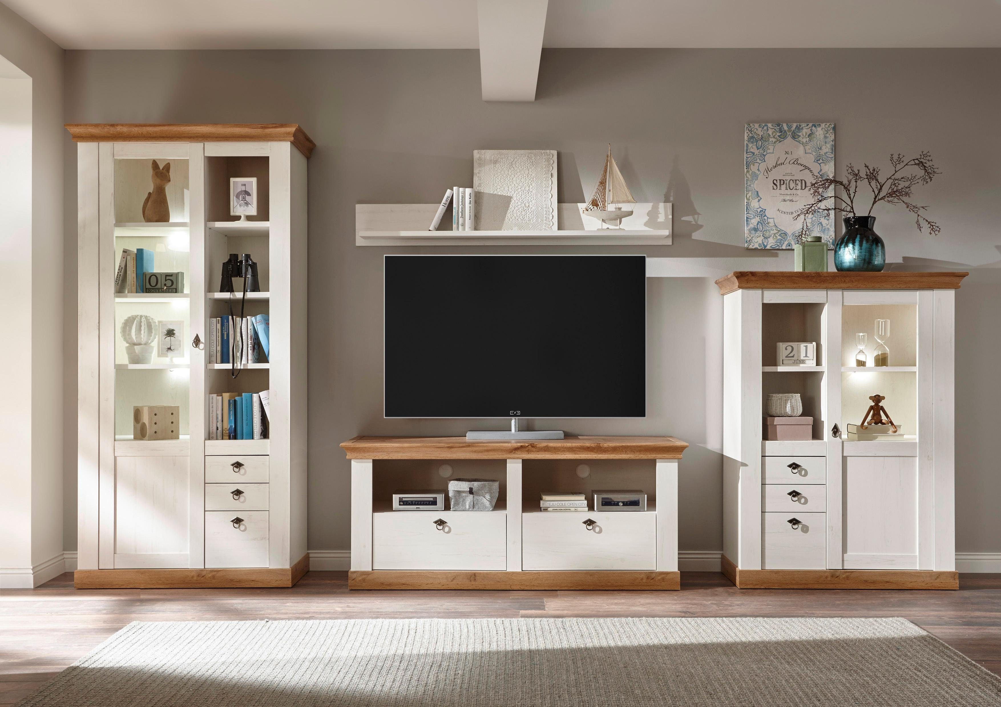 Home affaire Wandmeubel Cremona tv-wandmeubels wit
