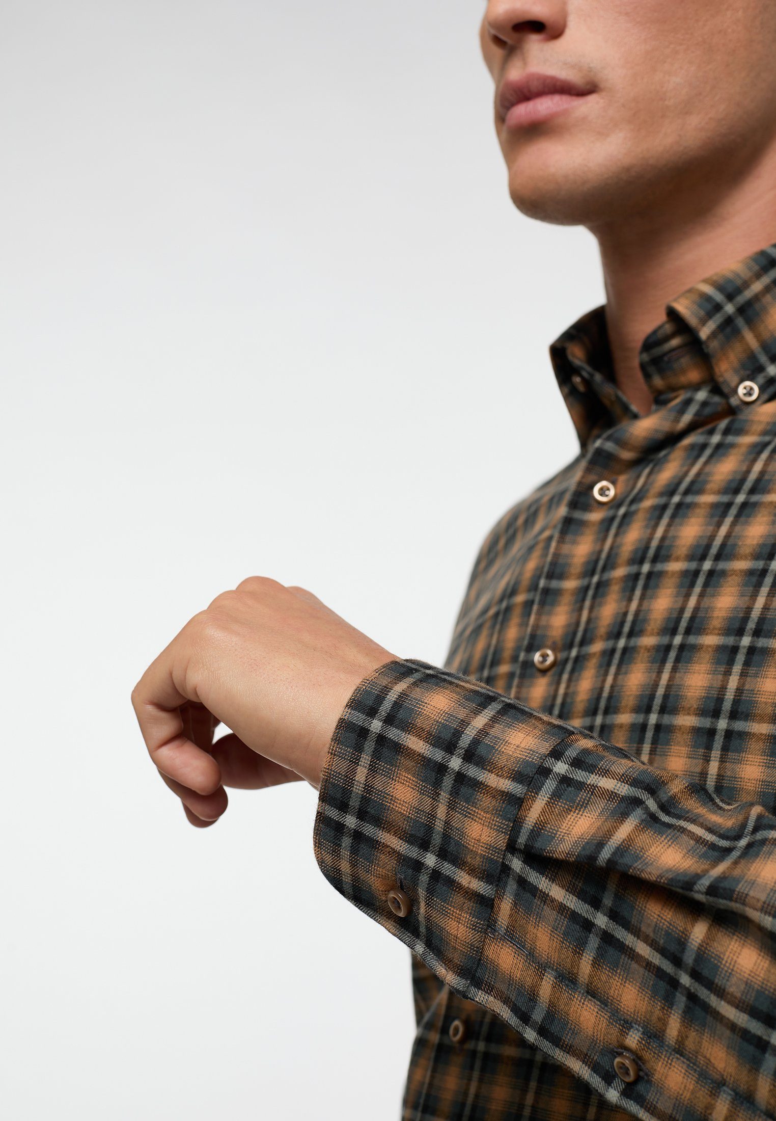 Eterna Overhemd met lange mouwen Slim fit