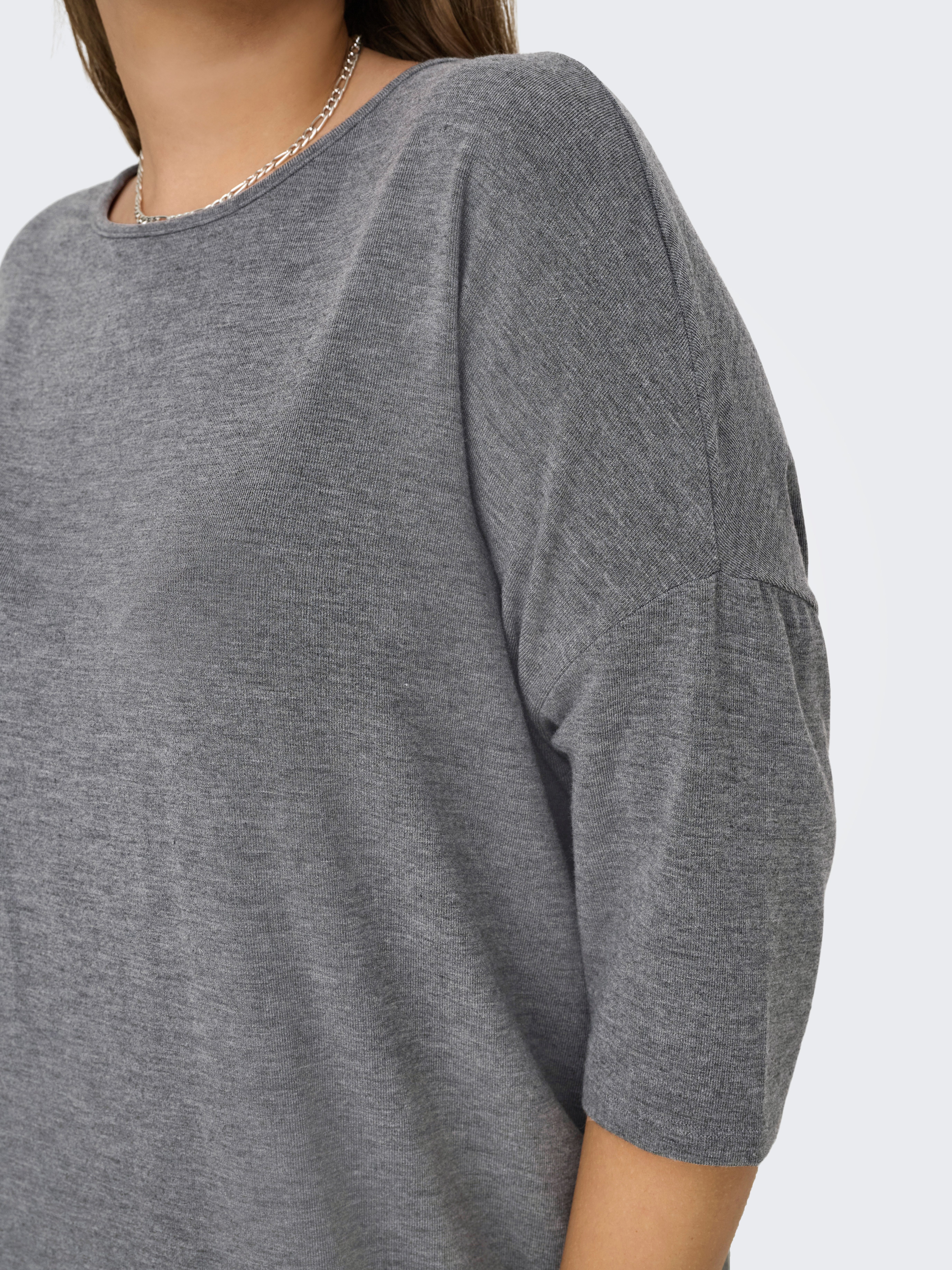 ONLY CARMAKOMA Shirt met 3/4-mouwen CARLAMOUR 3/4 TOP JRS NOOS