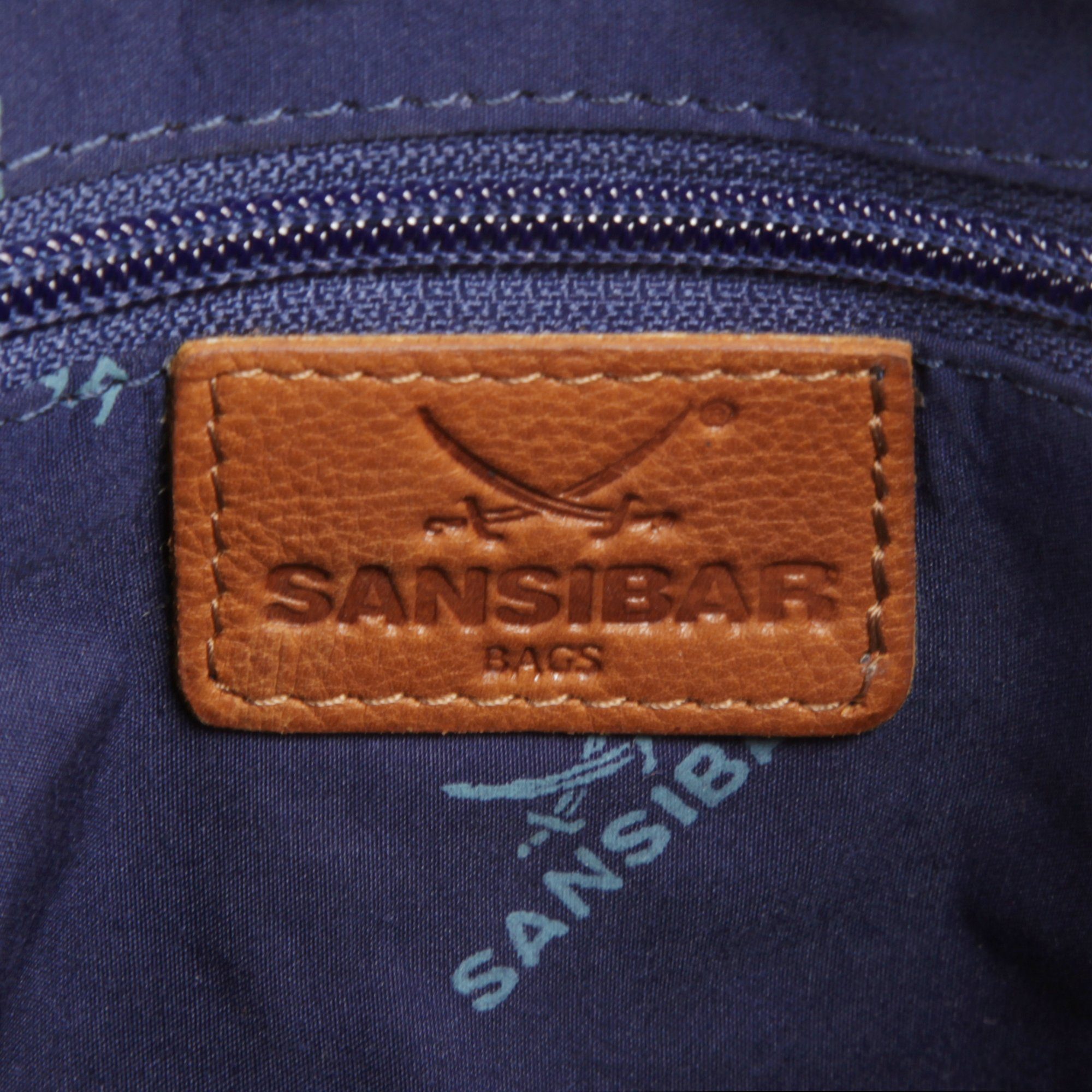 Sansibar Schoudertas echt leder