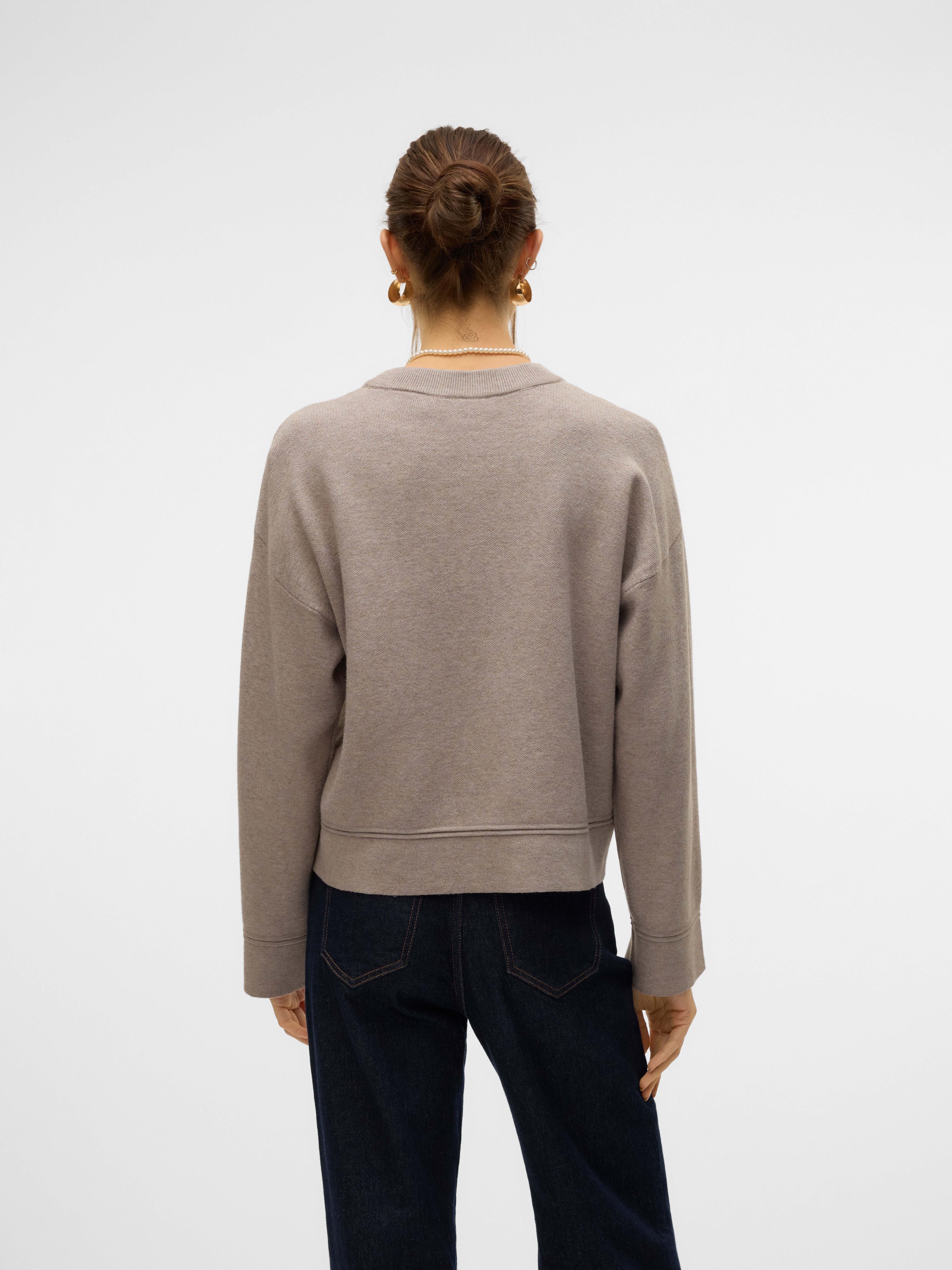 Vero Moda Trui met ronde hals VMGOLD PIPING LS O-NECK PULLOVER GA