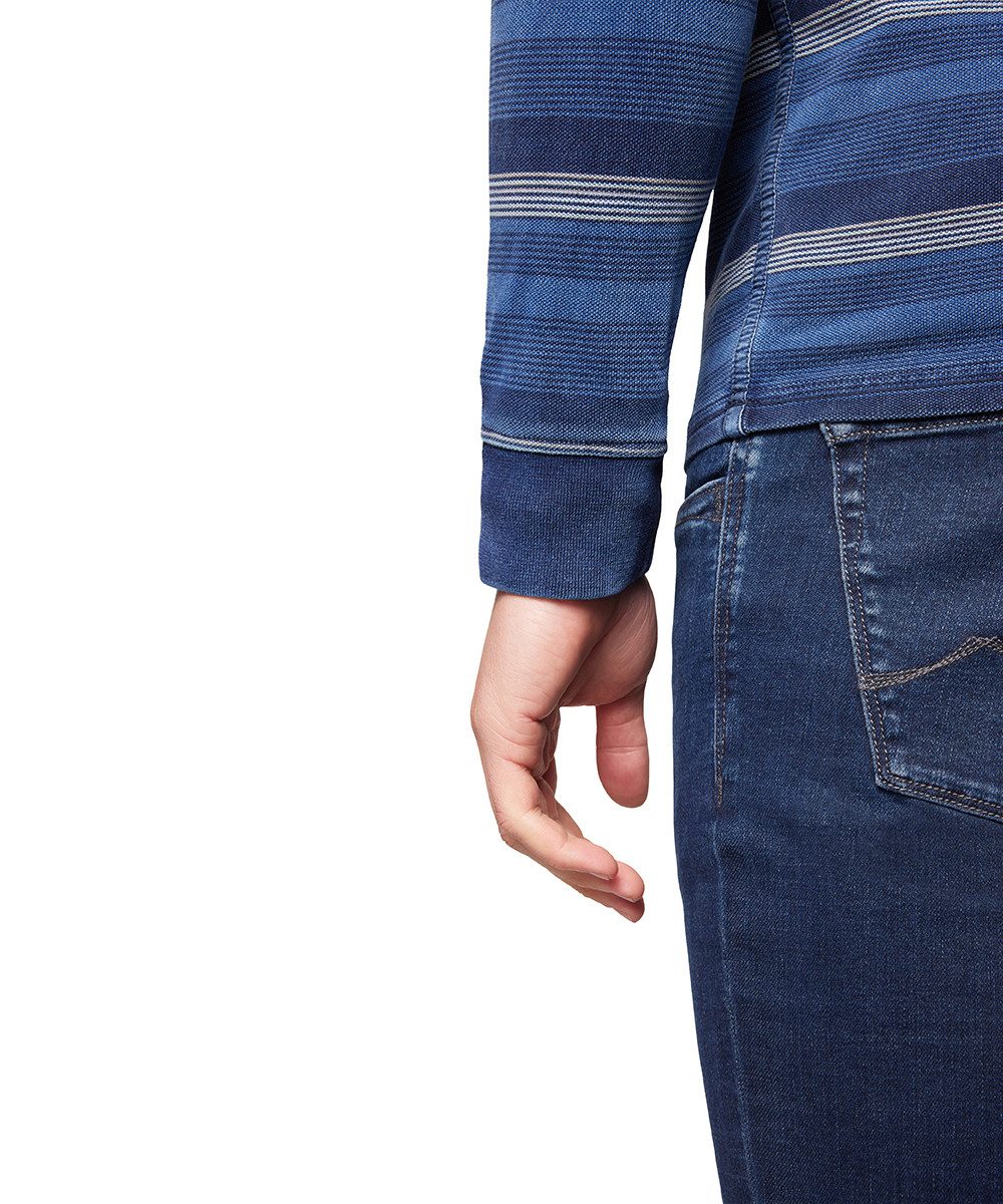 Pioneer Authentic Jeans Poloshirt met lange mouwen met gestreept patroon