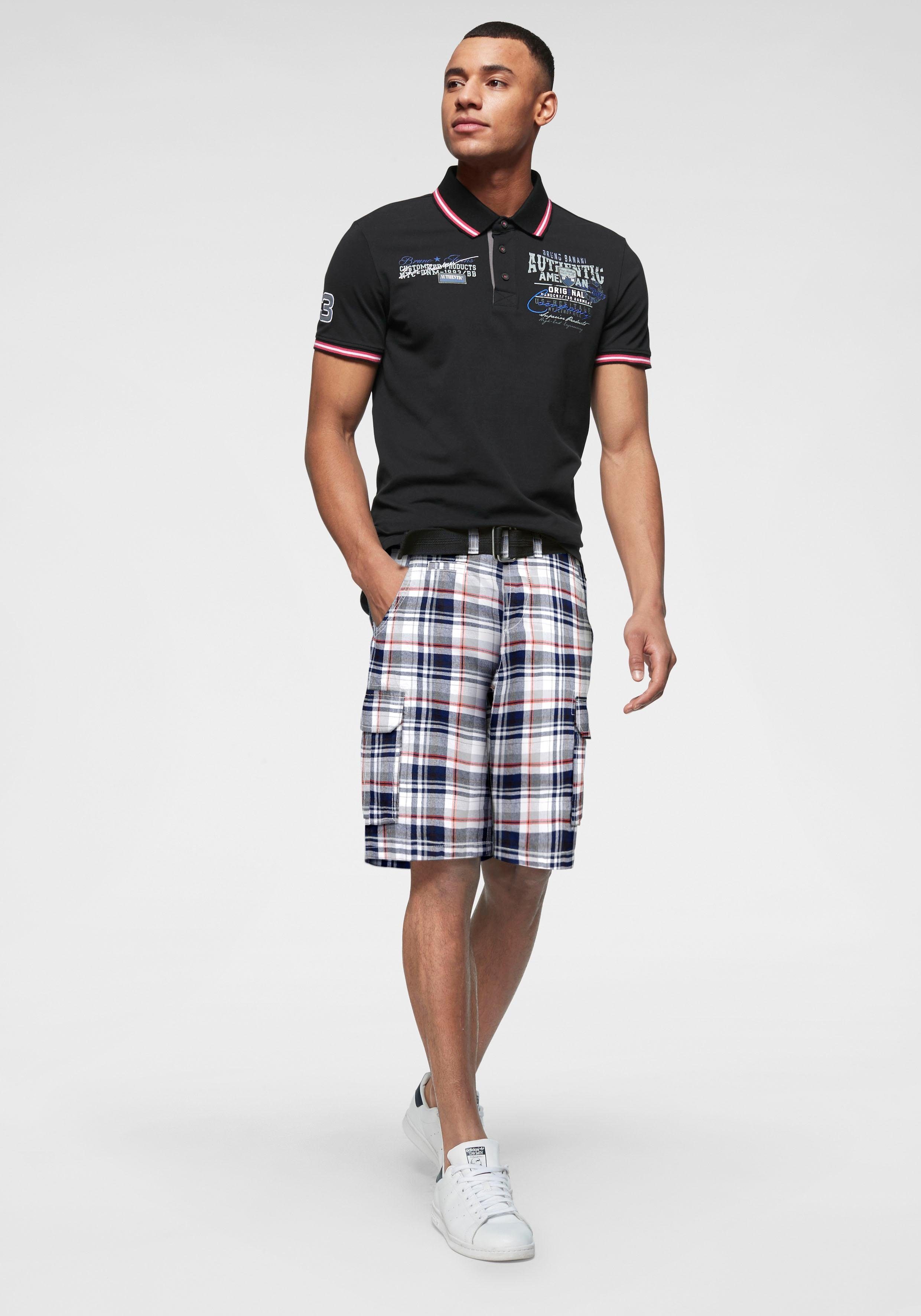 Bruno Banani Poloshirt Korte mouwen, lichaamsnauwkeurige pasvorm, van katoenmix