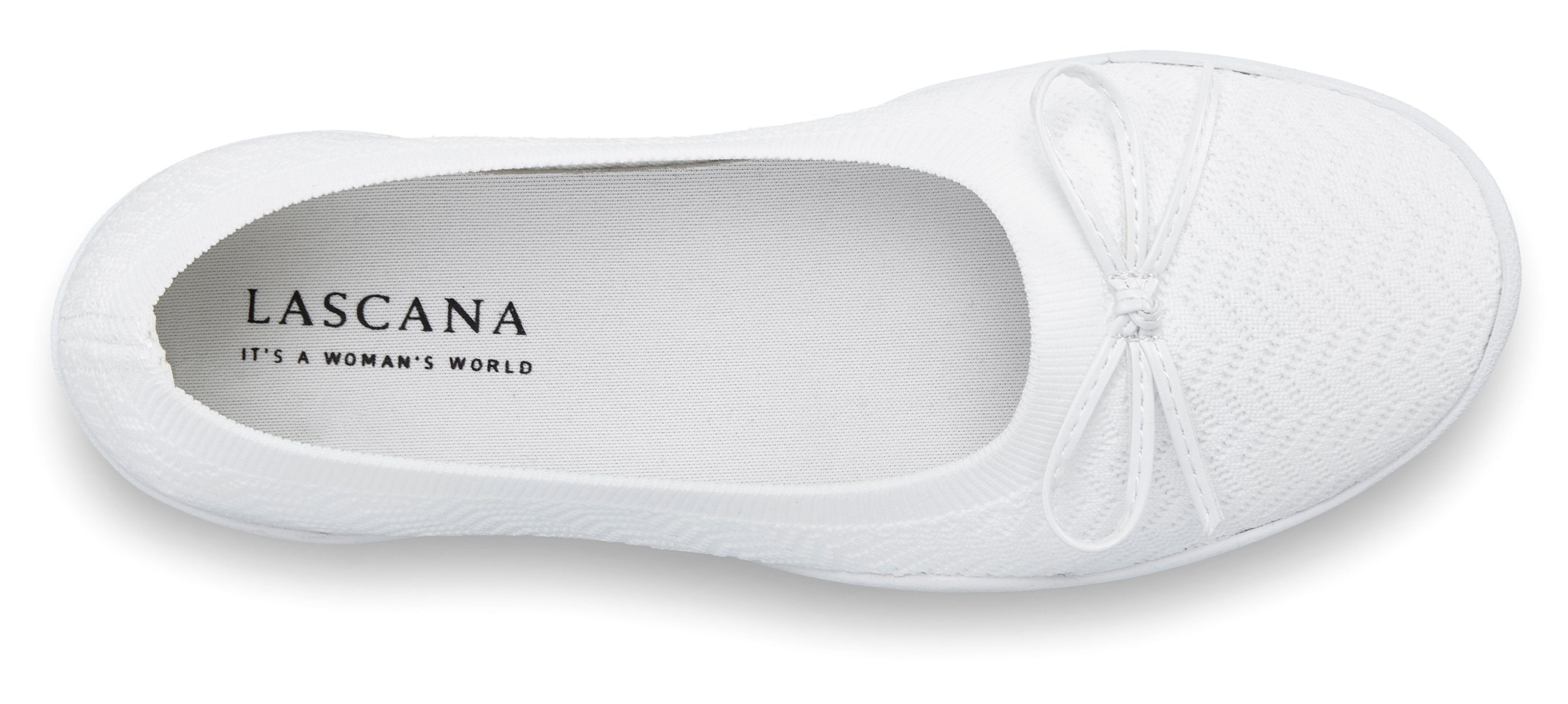 Lascana Sneaker ballerina's Slipper, lage schoen, slip-on sneaker ultralicht VEGAN