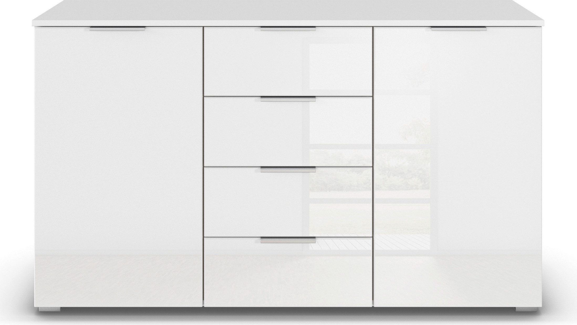 rauch Kast Sideboard Kombikommode Schubladenkommode AGORDO mit Glasfront