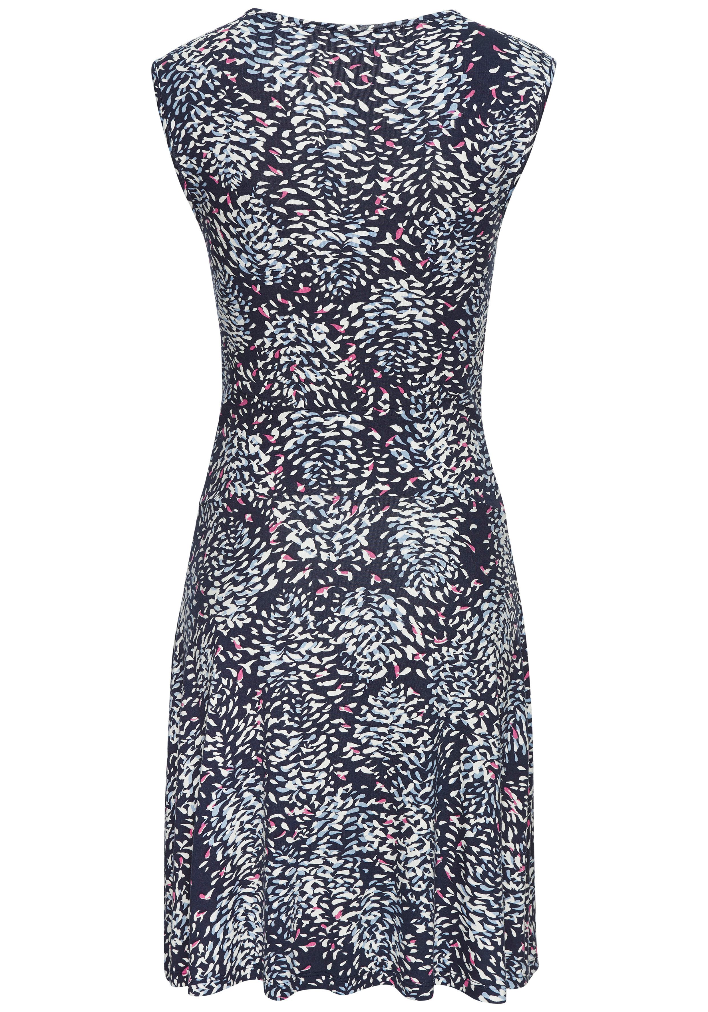 Vivance Zomerjurk met ribbels in de taille, strandjurk, all-over print