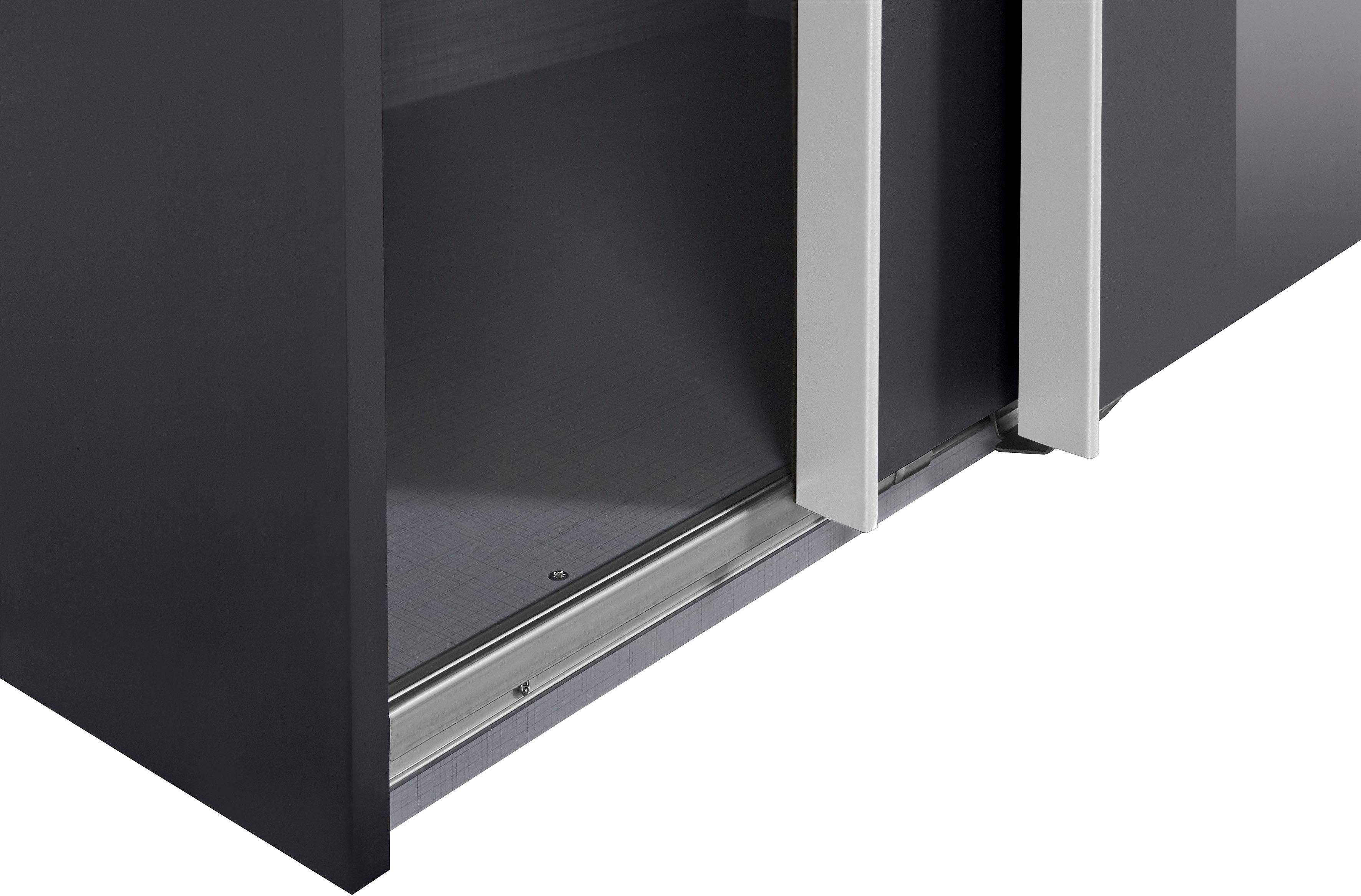 Wimex Zweefdeurkast Bramfeld TOPSELLER Kledingkast met glaselementen en extra planken