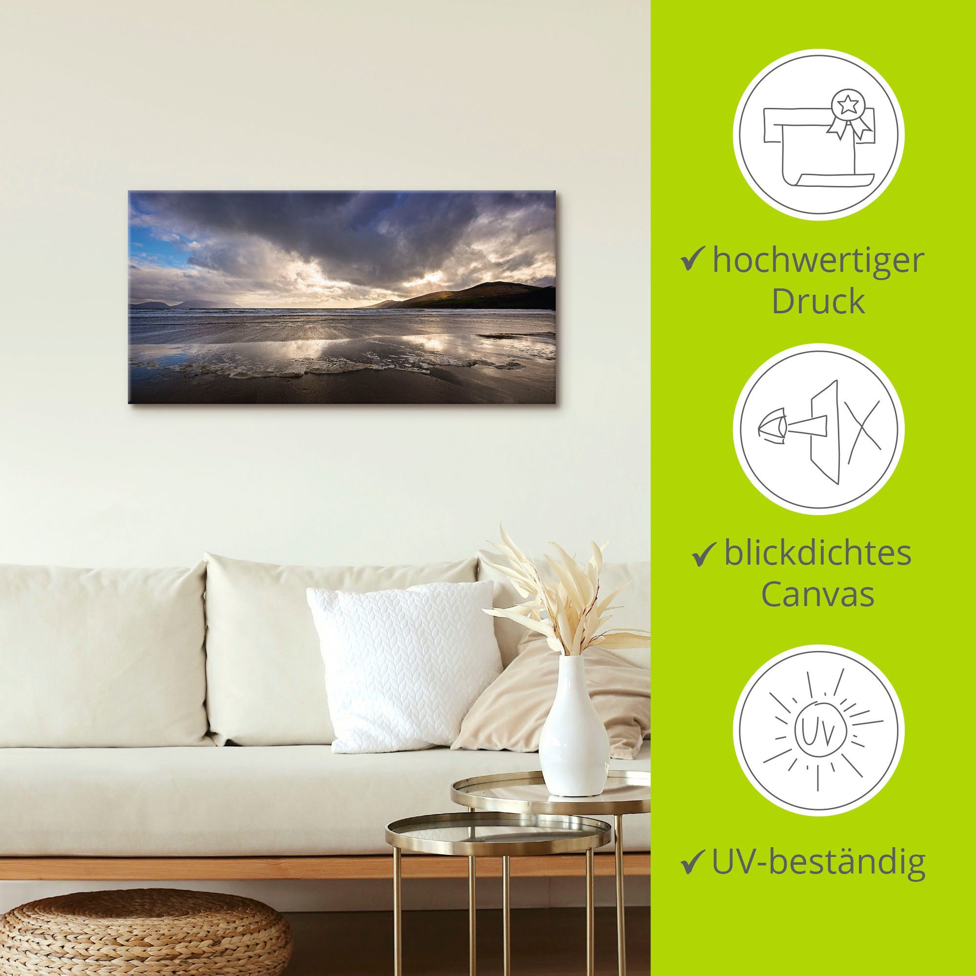Artland Artprint Strandliefde II als artprint van aluminium, artprint voor buiten, artprint op linnen in verschillende maten