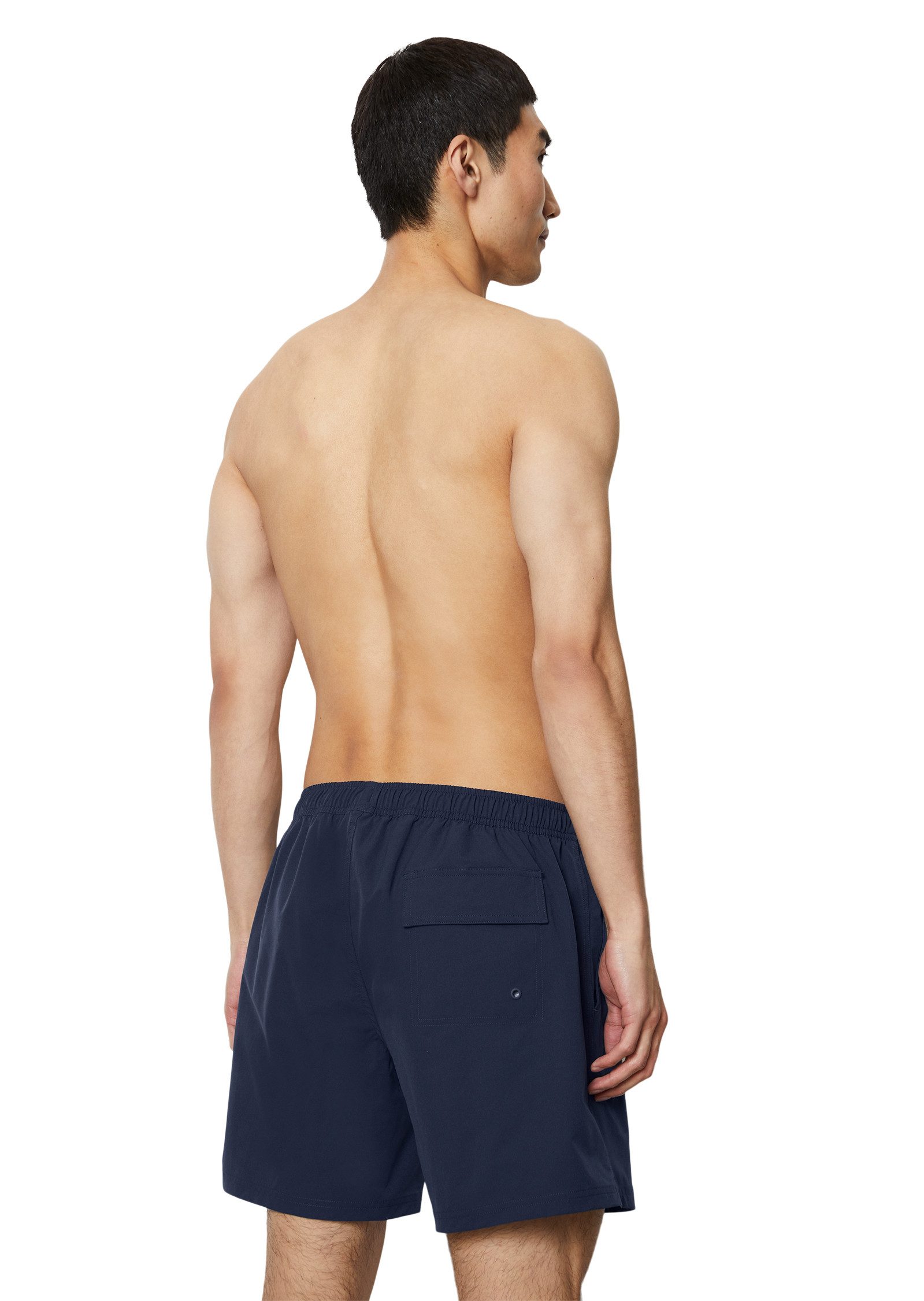 Marc O'Polo Zwemshort Essentials met zijzakken en logo-opdruk