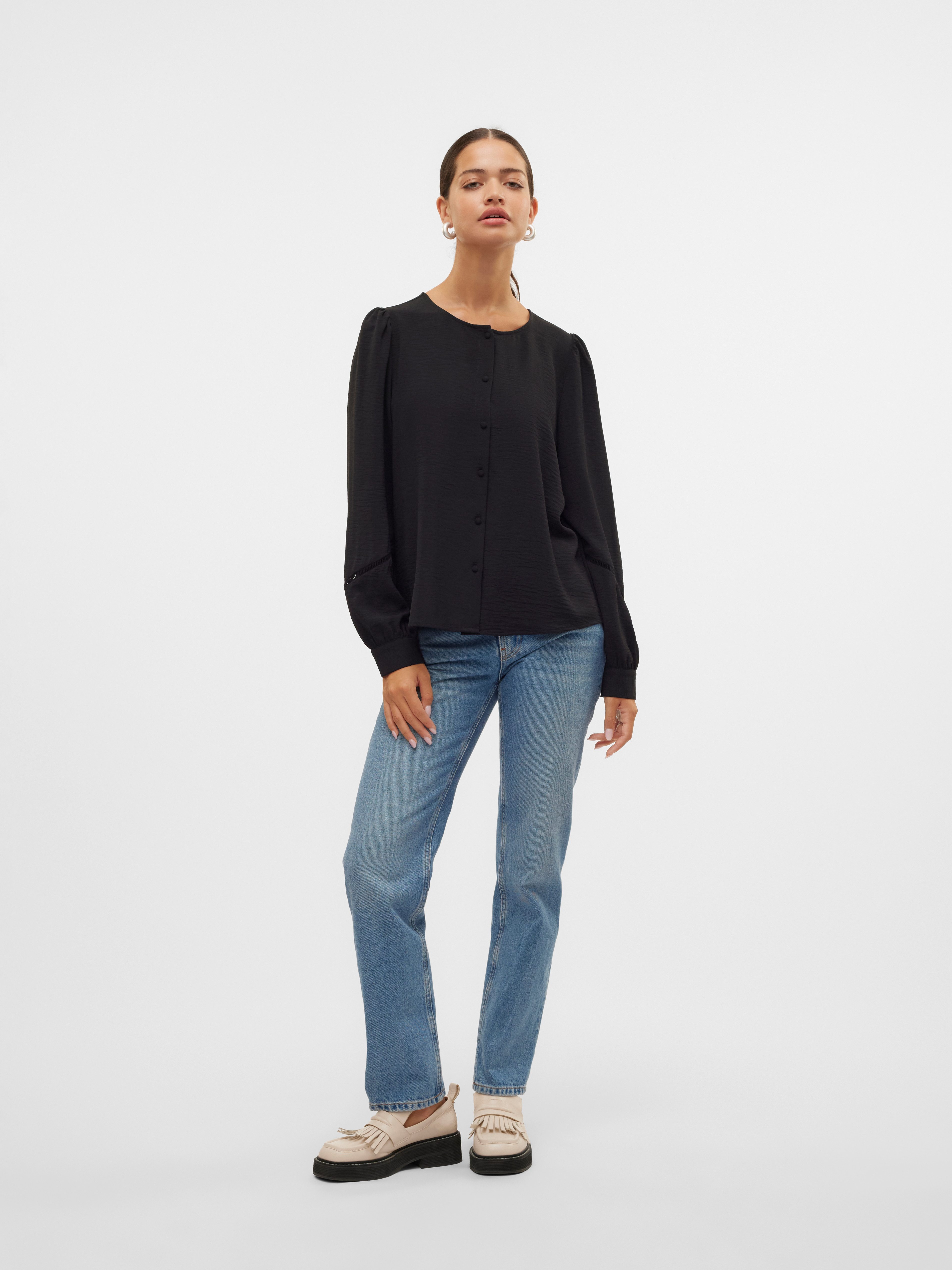 Vero Moda Blouse met lange mouwen VMALVA L S TAPE SHIRT WVN GA