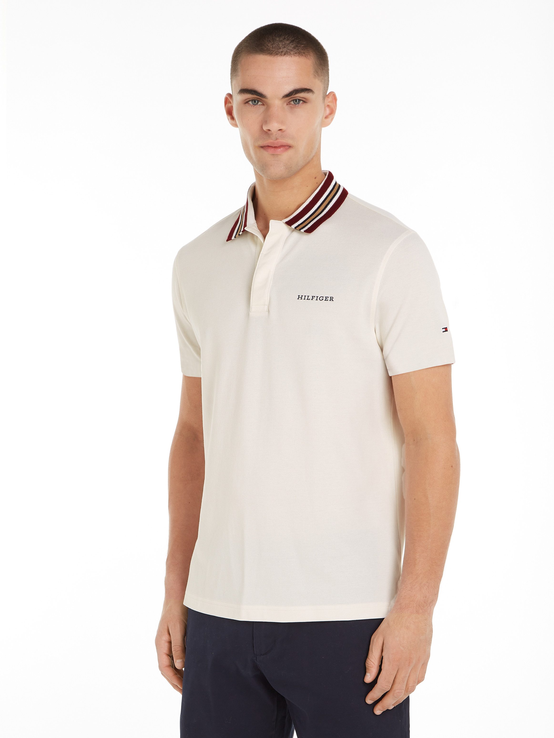 Tommy Hilfiger Poloshirt GIFTING POLO RWB COLLAR REG POLO Strepen aan de kraag en manchetten