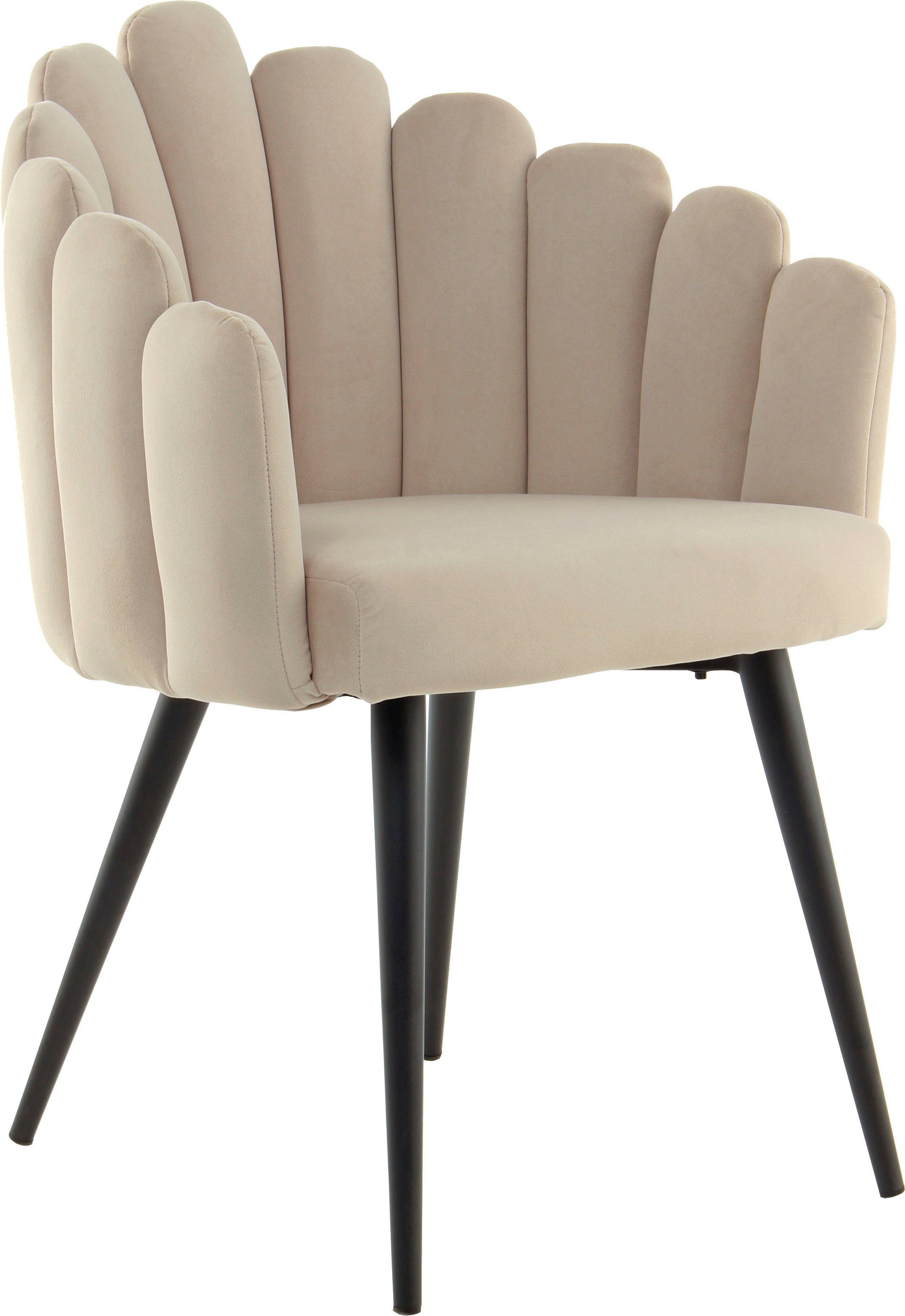 Kayoom Stoel Jeane 625, met fluweelzachte bekleding, comfortabel en gezellig fluweelzachte bekleding, modern, comfortabel en gezellig, met fluweelzachte bekleding (1 stuk)