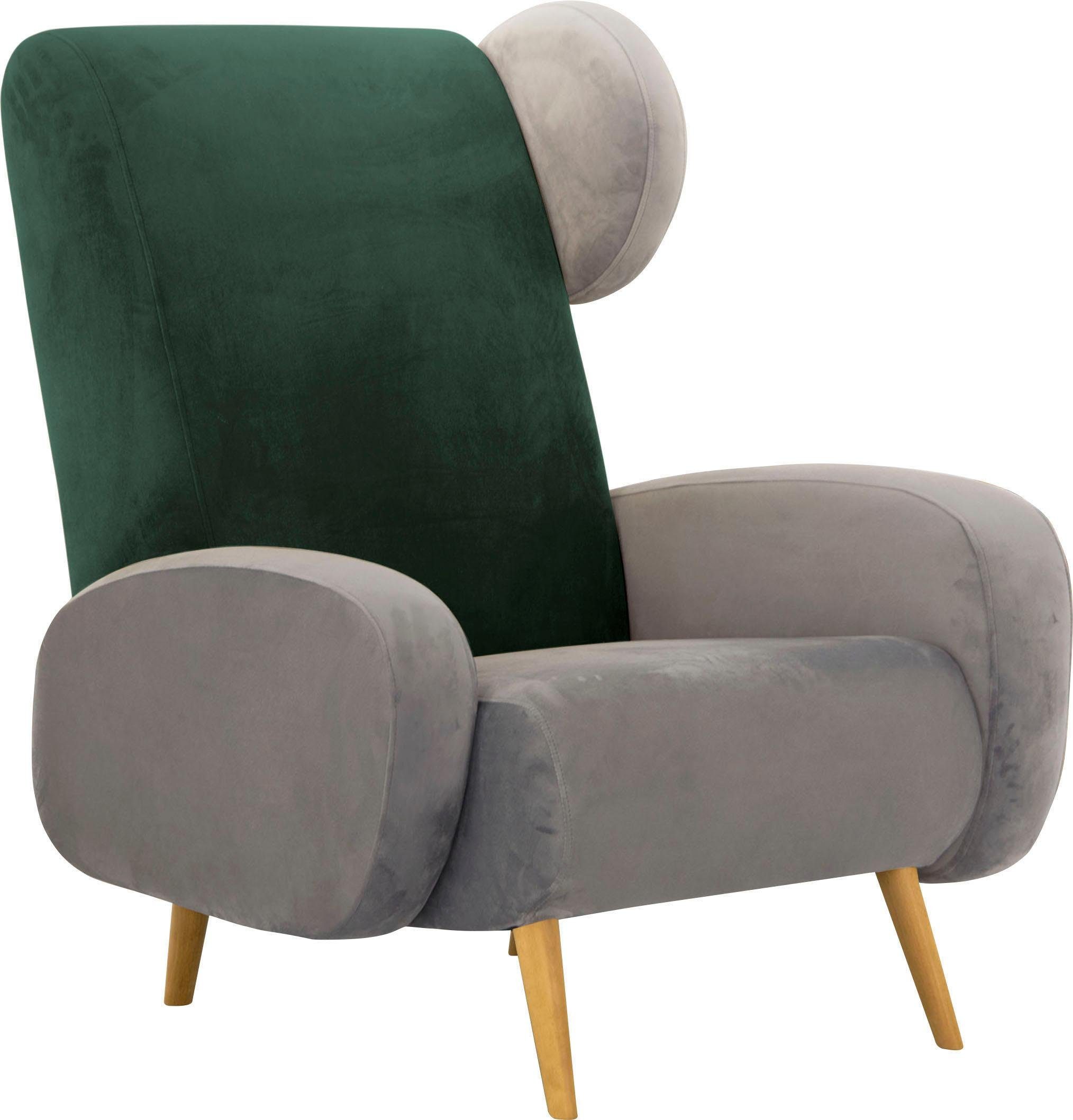 Home affaire Fauteuil Gox oorschelpstoel in buitengewoon stijlvolle look