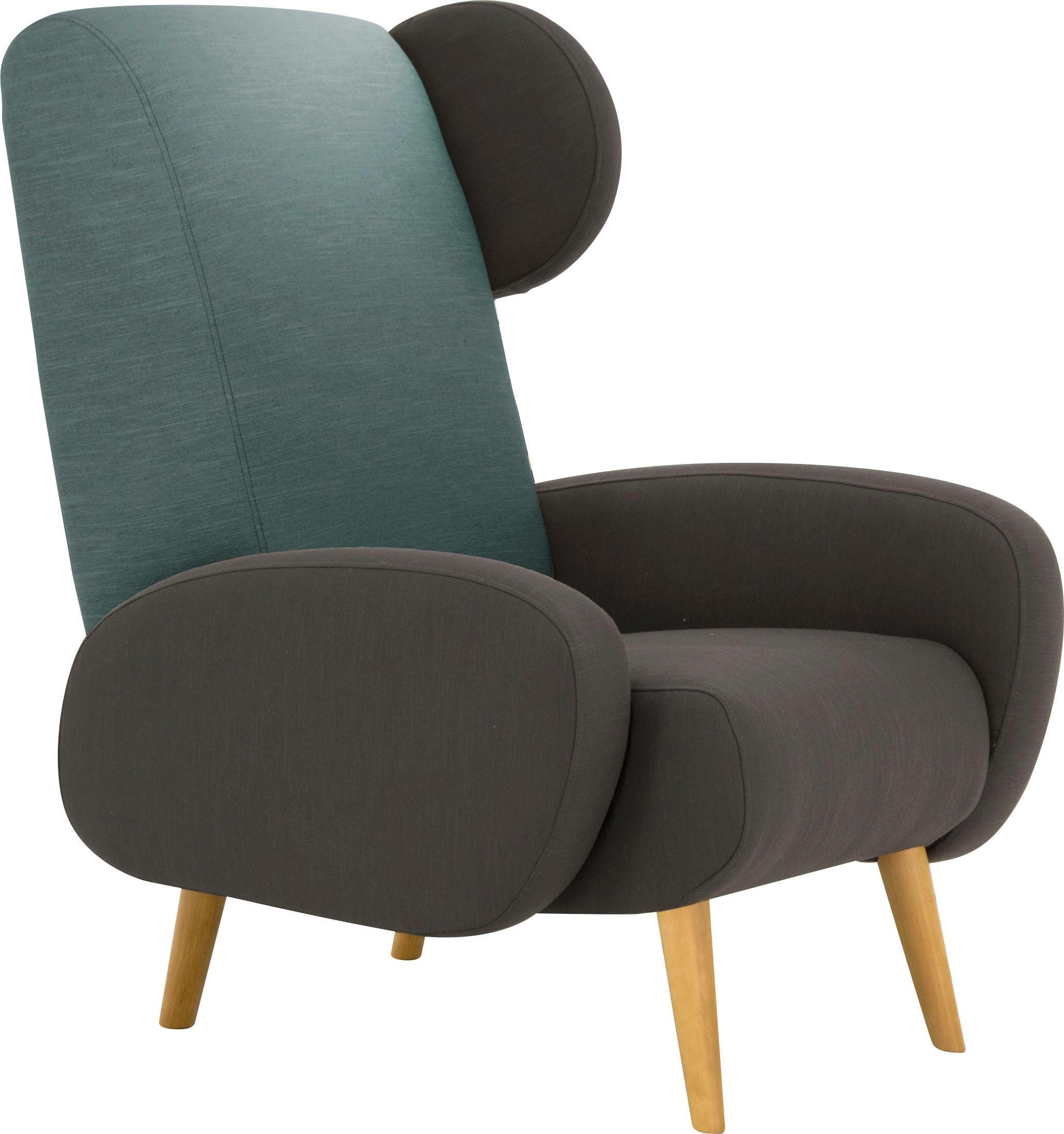 Home affaire Fauteuil Gox oorschelpstoel in buitengewoon stijlvolle look