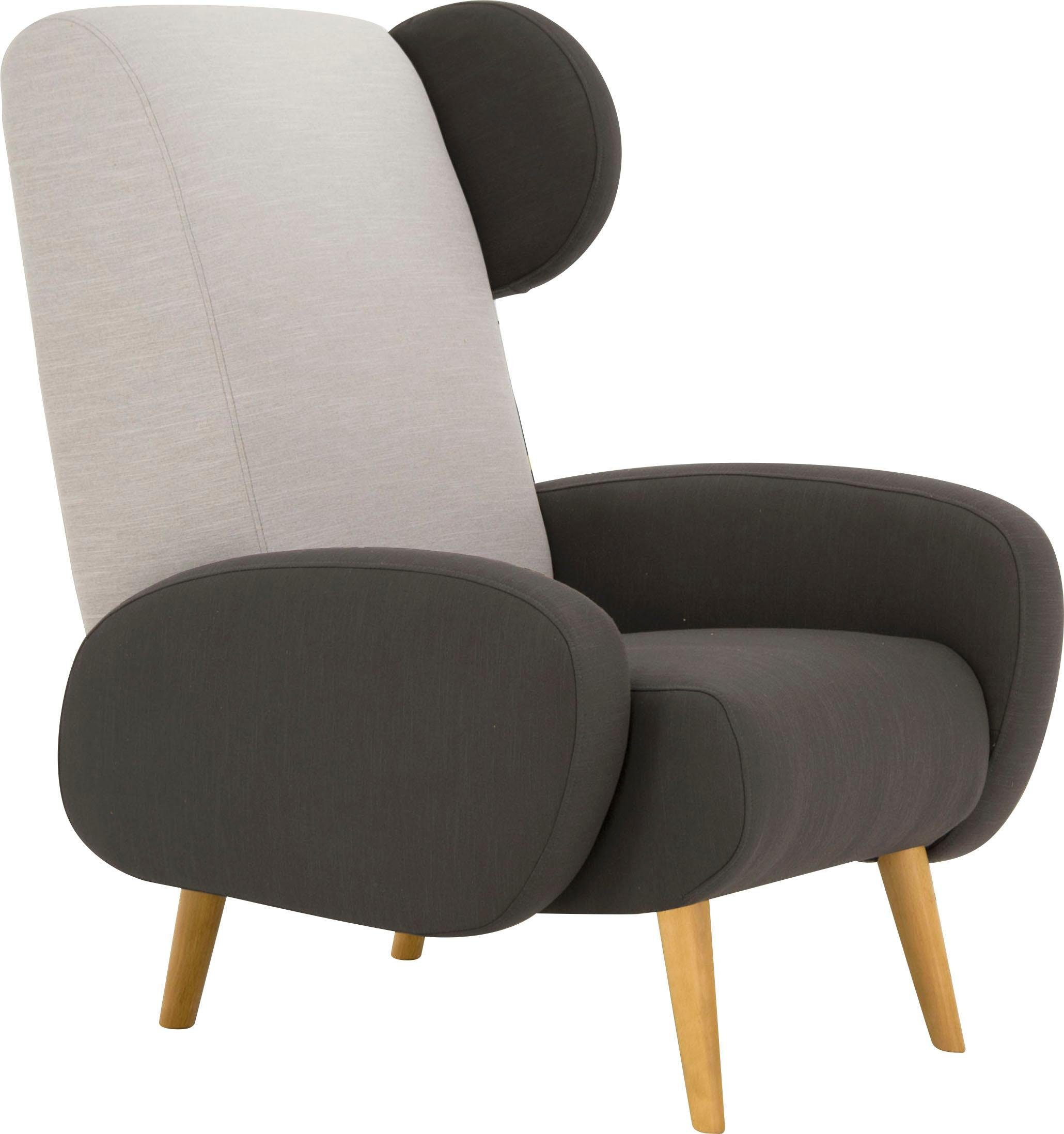 Home affaire Fauteuil Gox oorschelpstoel in buitengewoon stijlvolle look
