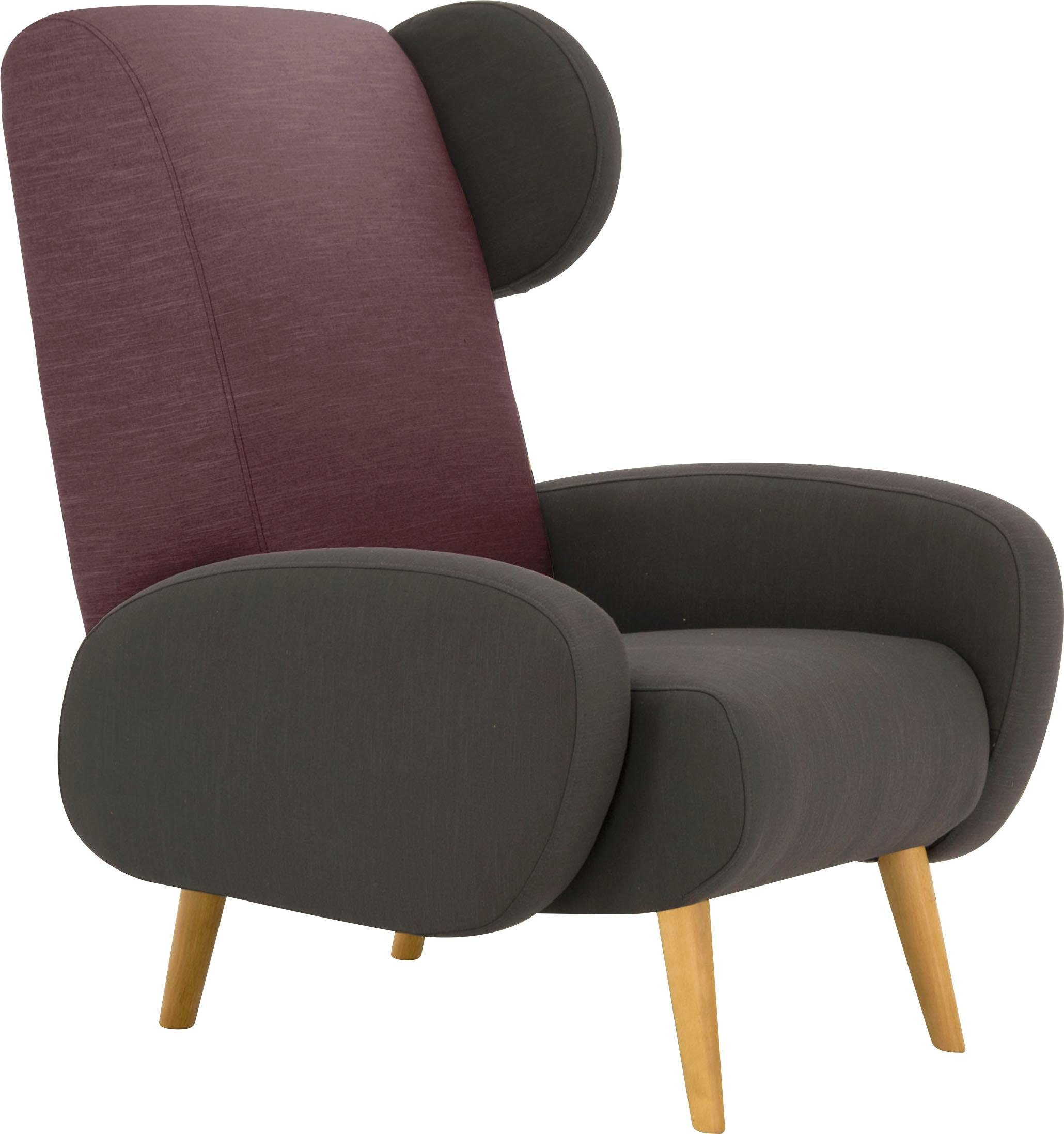 Home affaire Fauteuil Gox oorschelpstoel in buitengewoon stijlvolle look