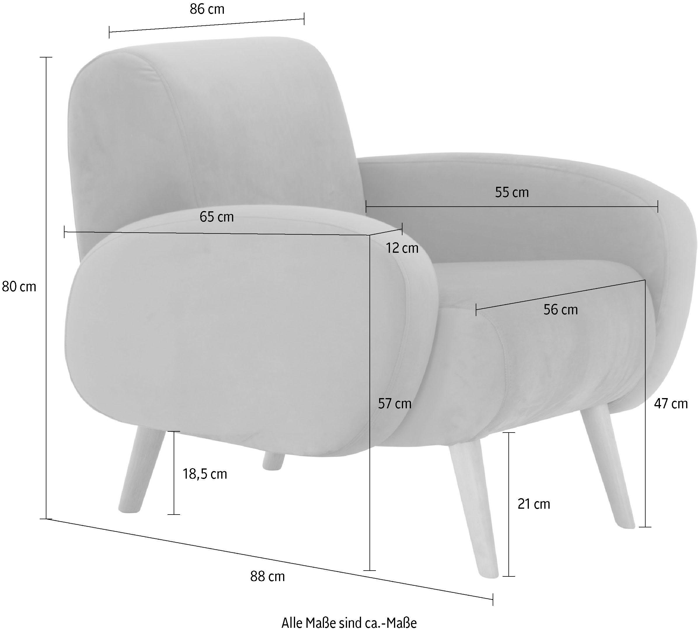 Home affaire Fauteuil Tox in buitengewoon stijlvolle look
