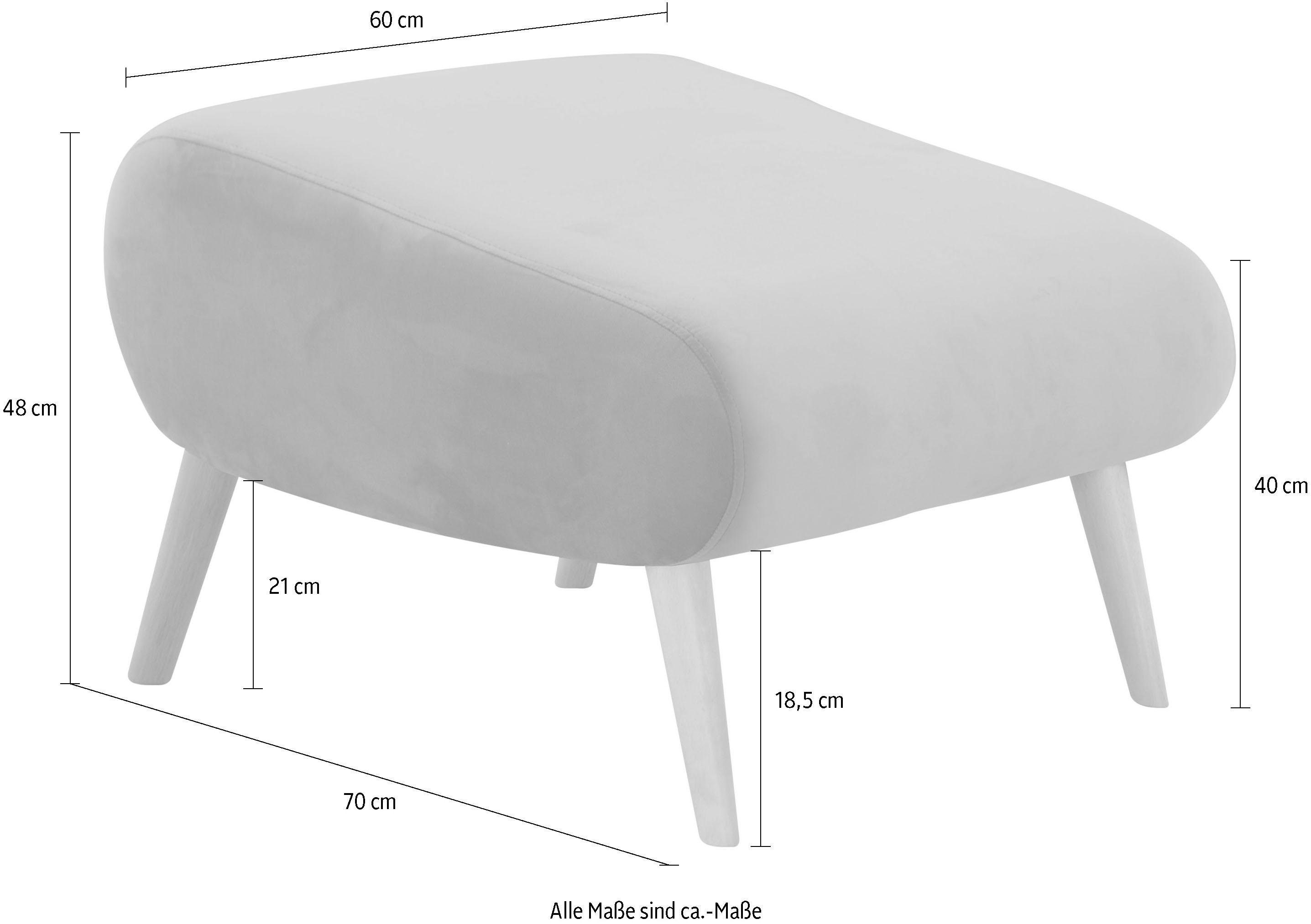 Home affaire Hocker Ox passend bij de fauteuil gox en tox