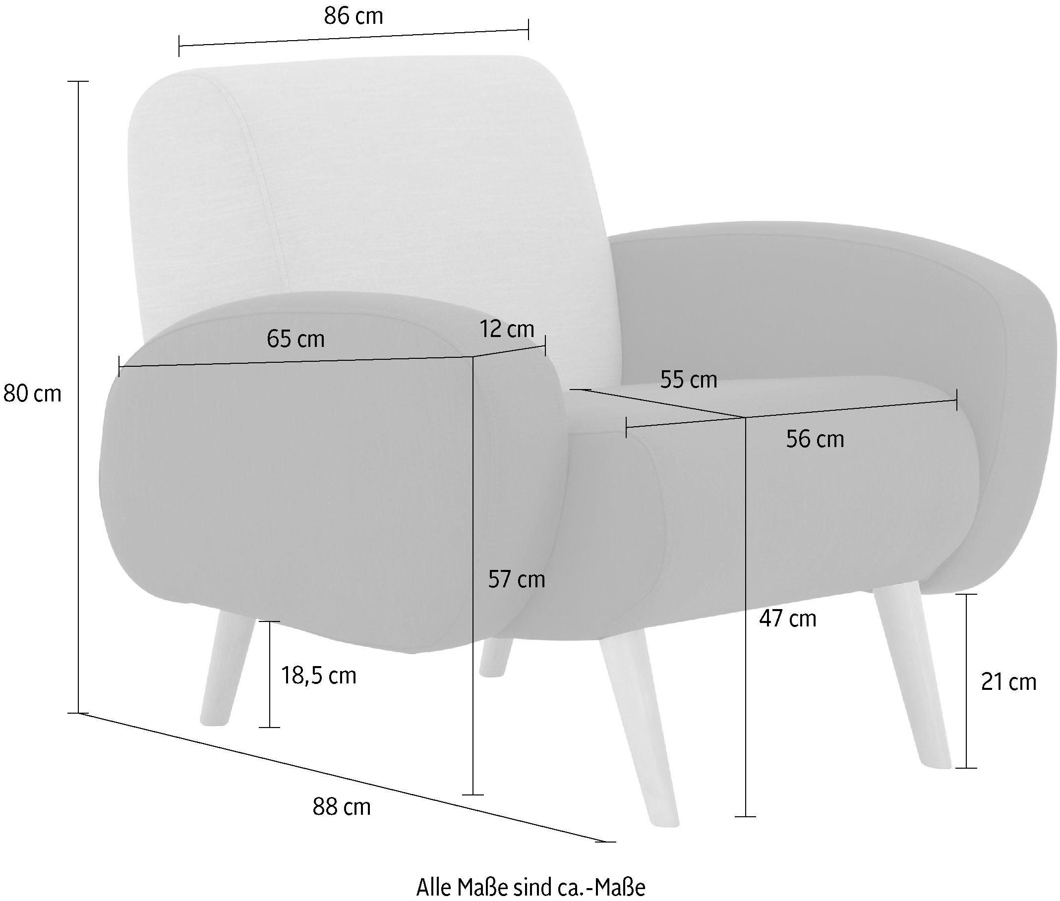 Home affaire Fauteuil Tox in buitengewoon stijlvolle look