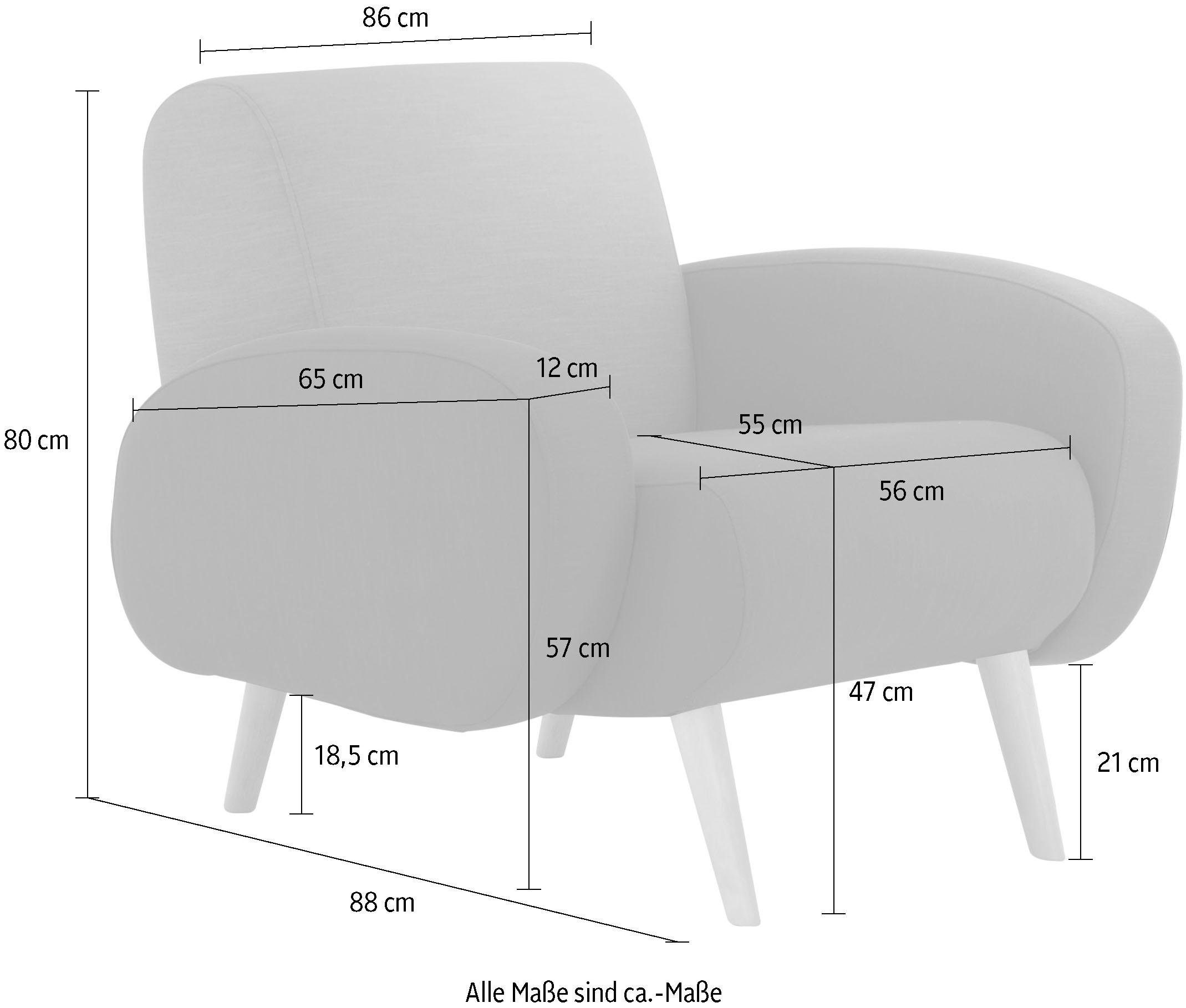 Home affaire Fauteuil Tox in buitengewoon stijlvolle look