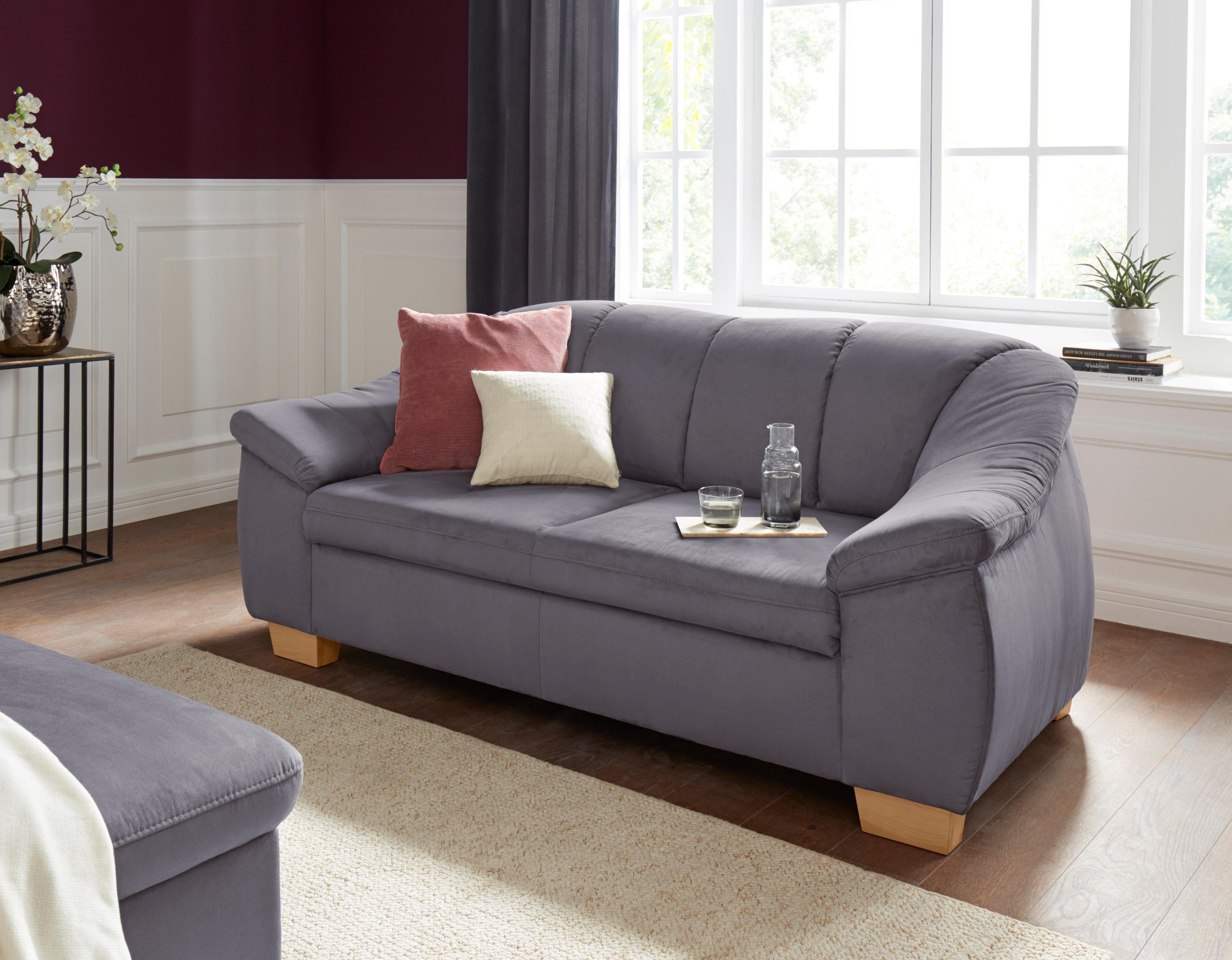 sit&more 2,5-zitsbank SANTO met binnenvering grijs, 2-zitsbanken