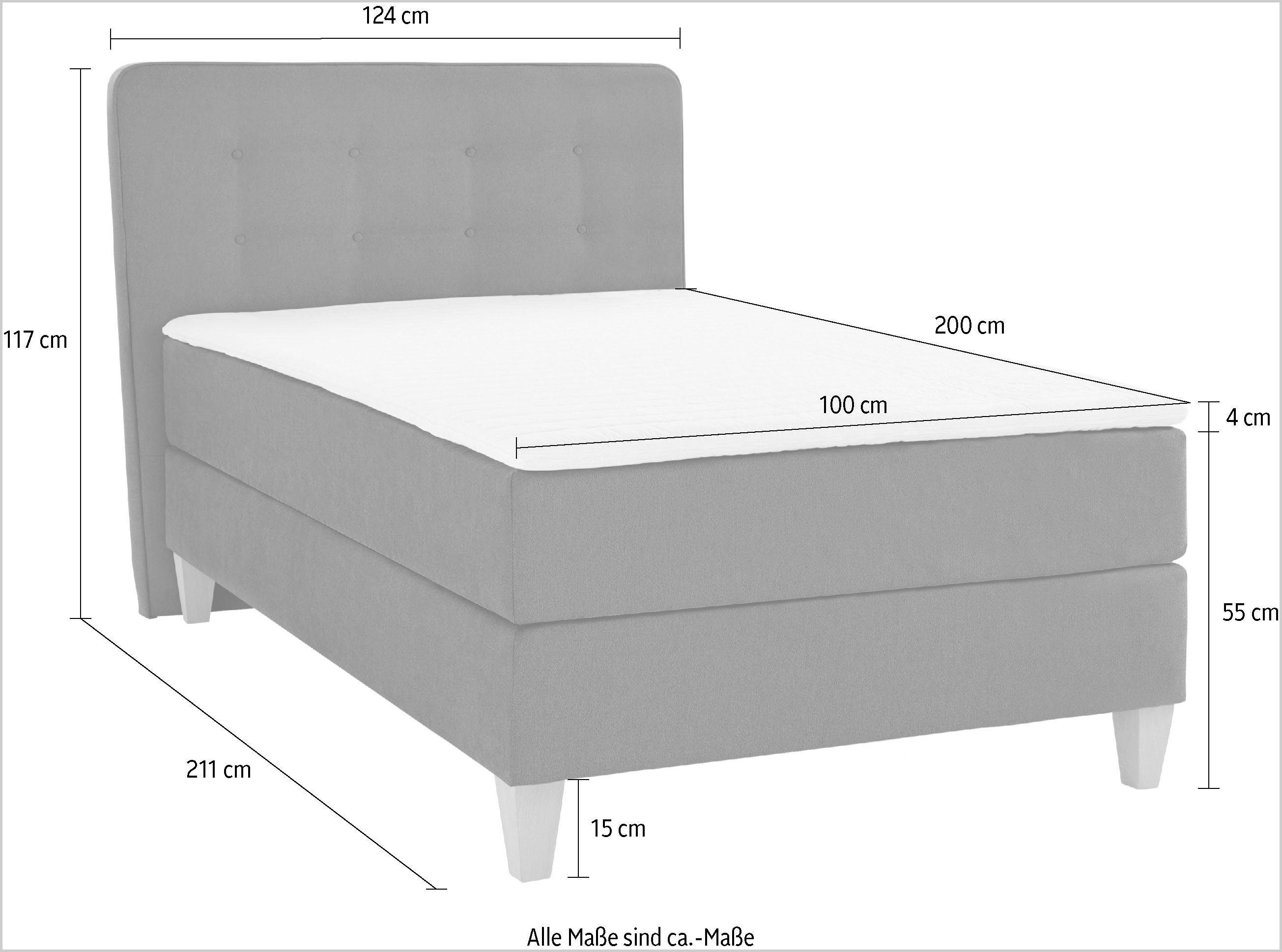 Home affaire Boxspring Ascola incl. topmatras, 5 breedten, 3 uitvoeringen, 2 hardheden