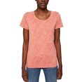 esprit t-shirt in minimal-print all-over oranje