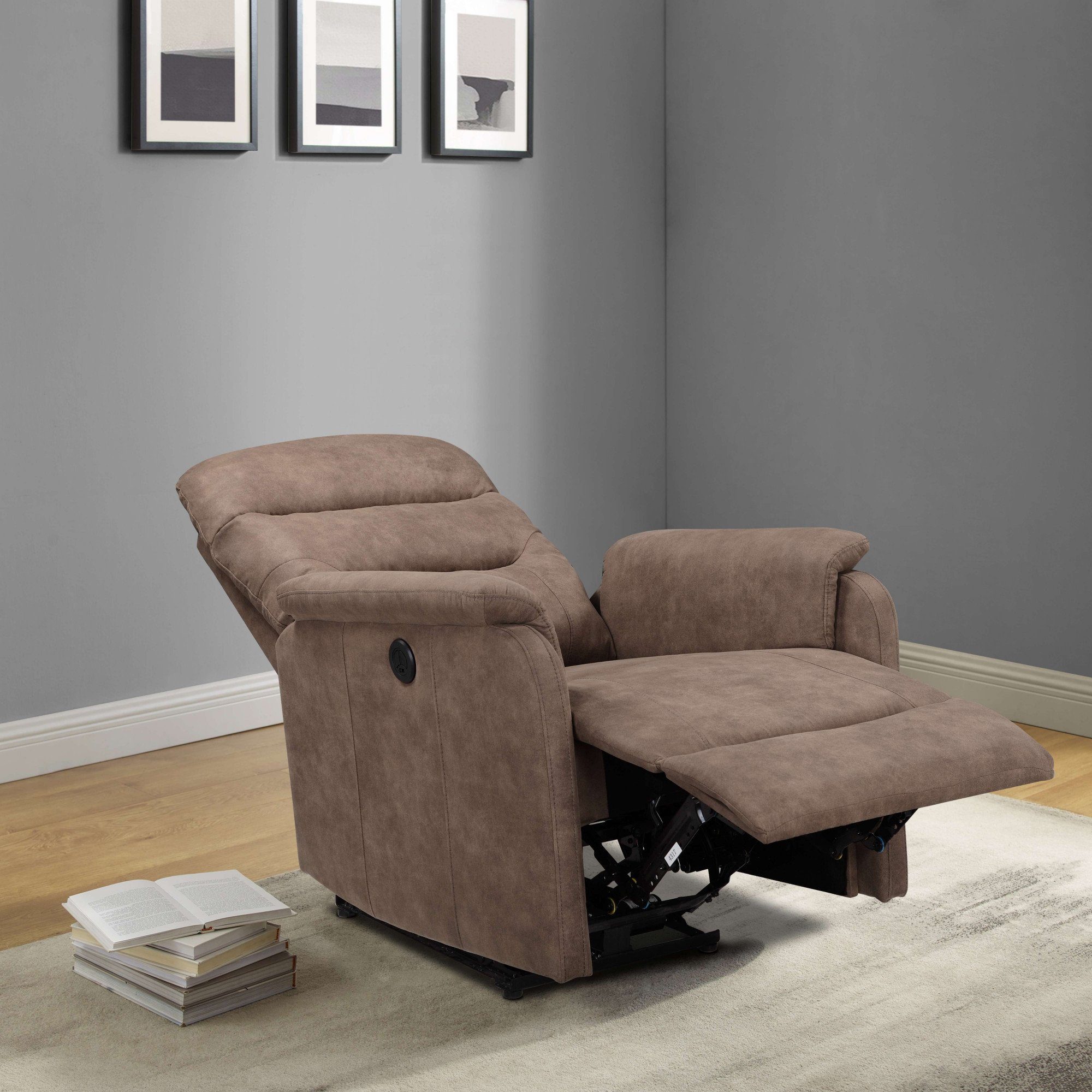 Home affaire Relaxfauteuil Coullon, tv-stoel met slaapfunctie