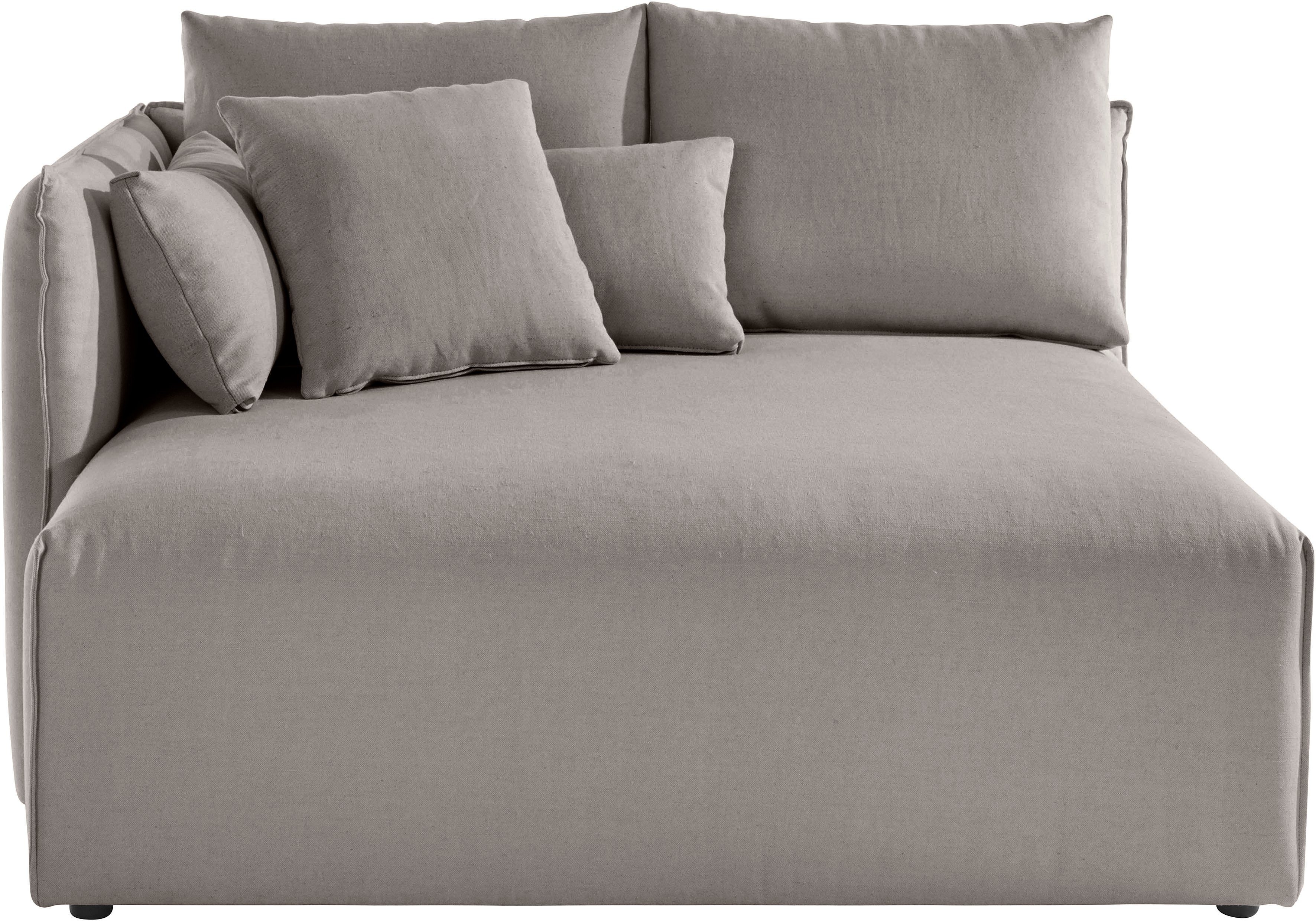 andas Ottomane Nöre korte lounge-module - zelf samenstellen, breedte 138 cm, diepte 128 cm