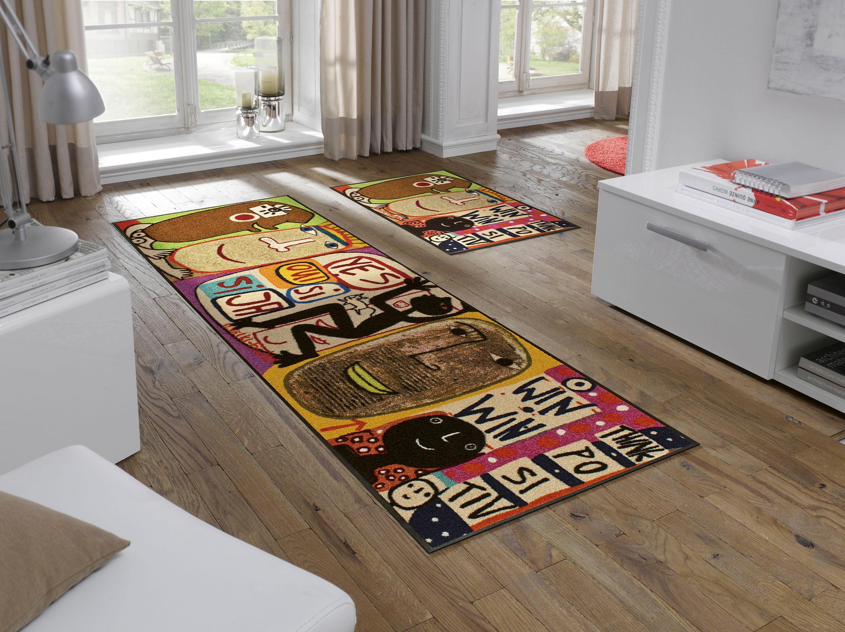 wash+dry by Kleen-Tex Loper Think Positiv Inloopmatten, modern design, antislip, wasbaar