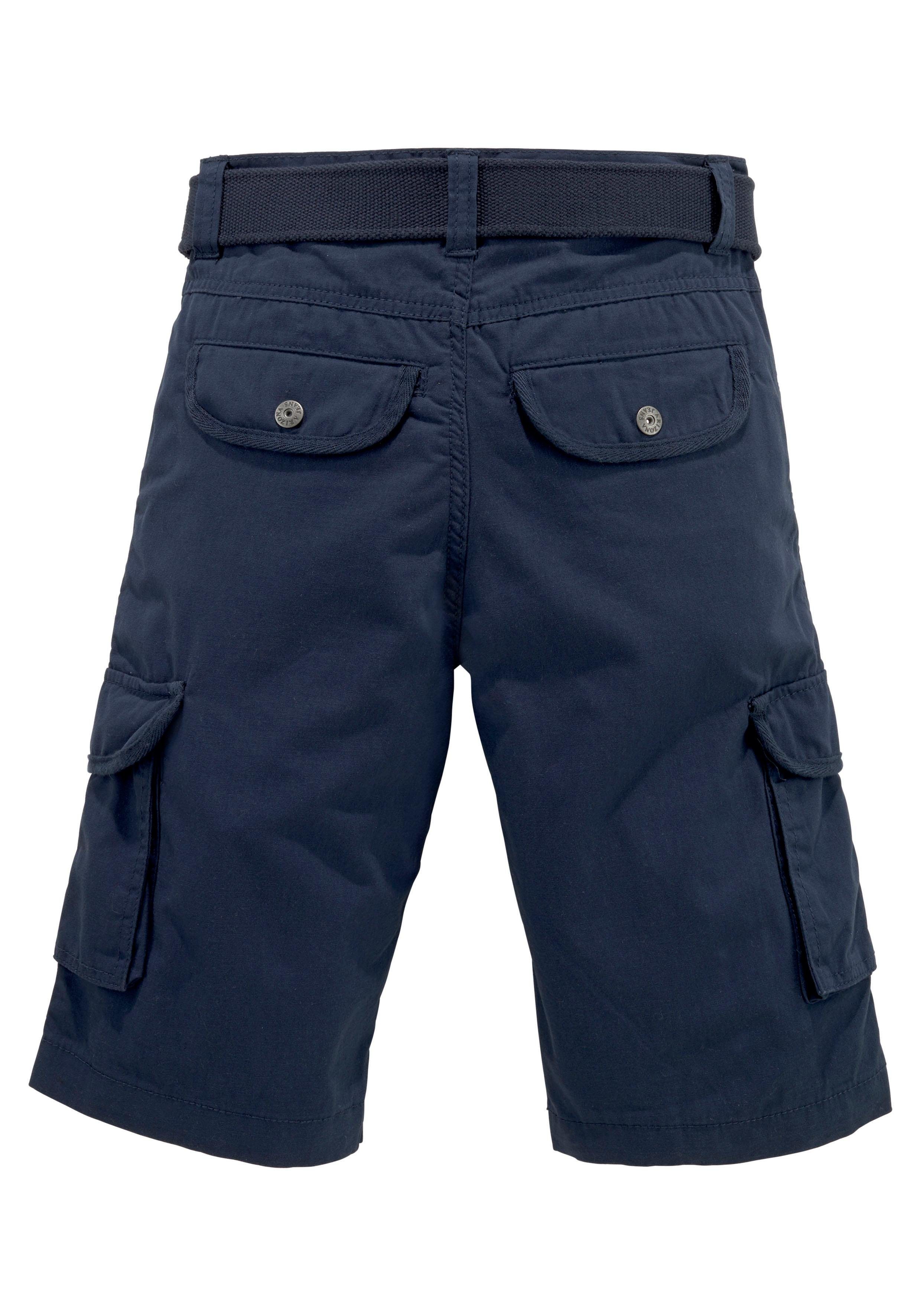 KIDSWORLD Short 2-delige bermuda’s met riem met textielriem voor jongens (set, 2-delig)