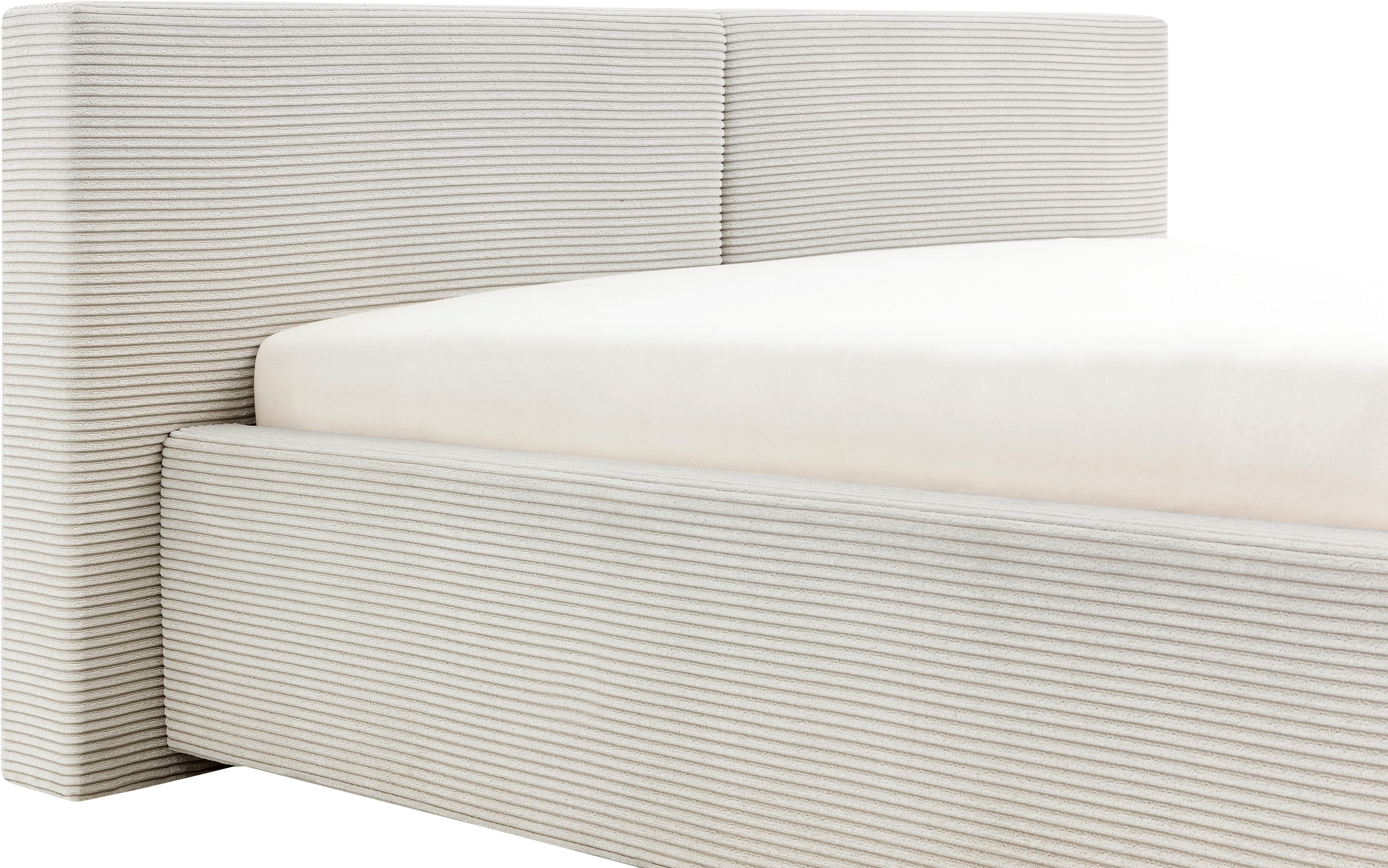 meise.möbel Gestoffeerd bed Cube optioneel met matras en bedlade