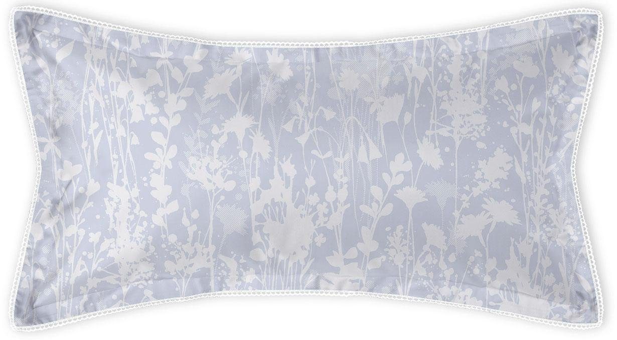 Curt Bauer Kussenovertrek Sanna met grassen (1 stuk) kussenovertrekken maat 80 cm x 40 cm blauw