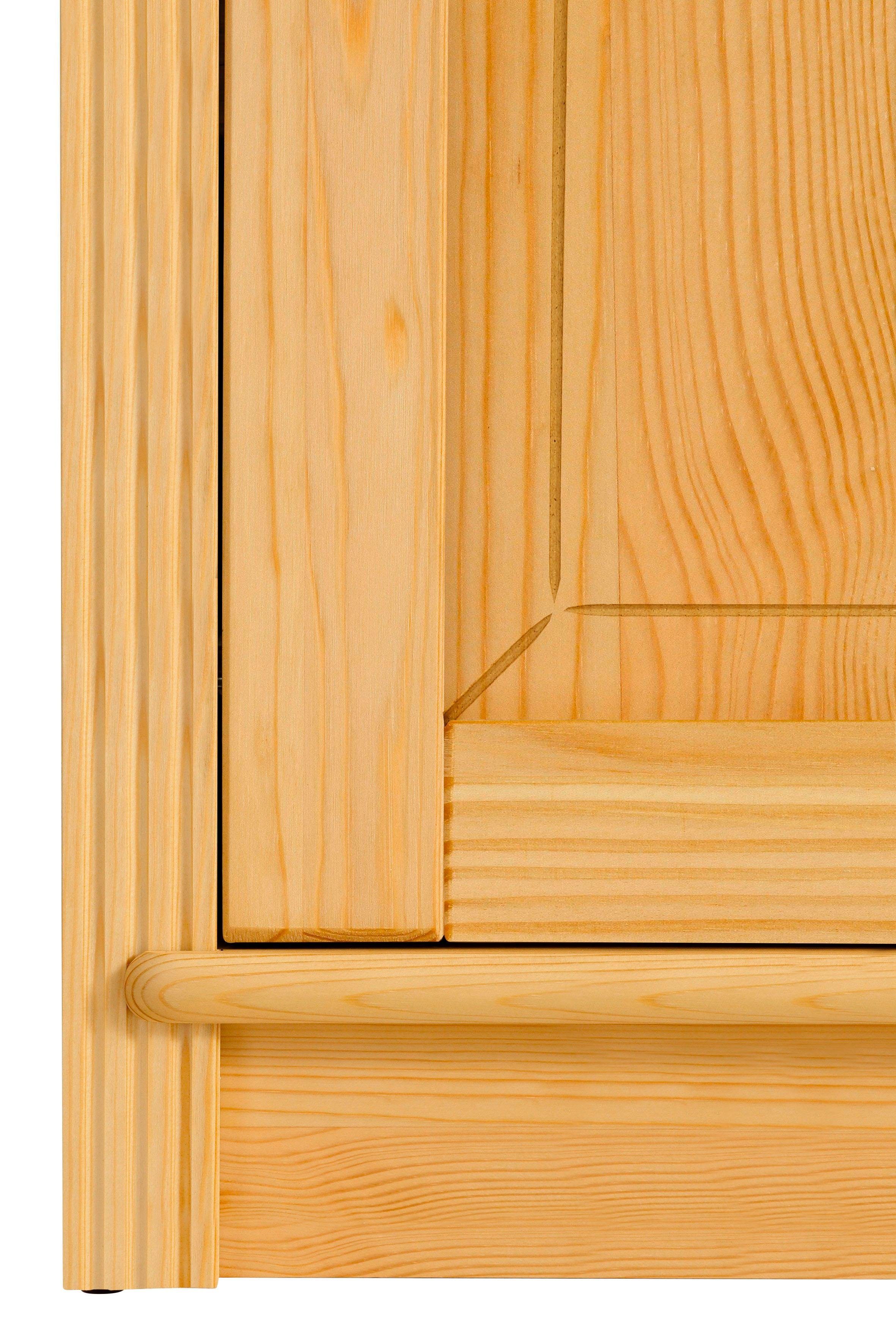 Home affaire Boekenkast Soeren massief grenen, in 2 hoogten, diepte 29 cm, deuren met vensterglas-inzet