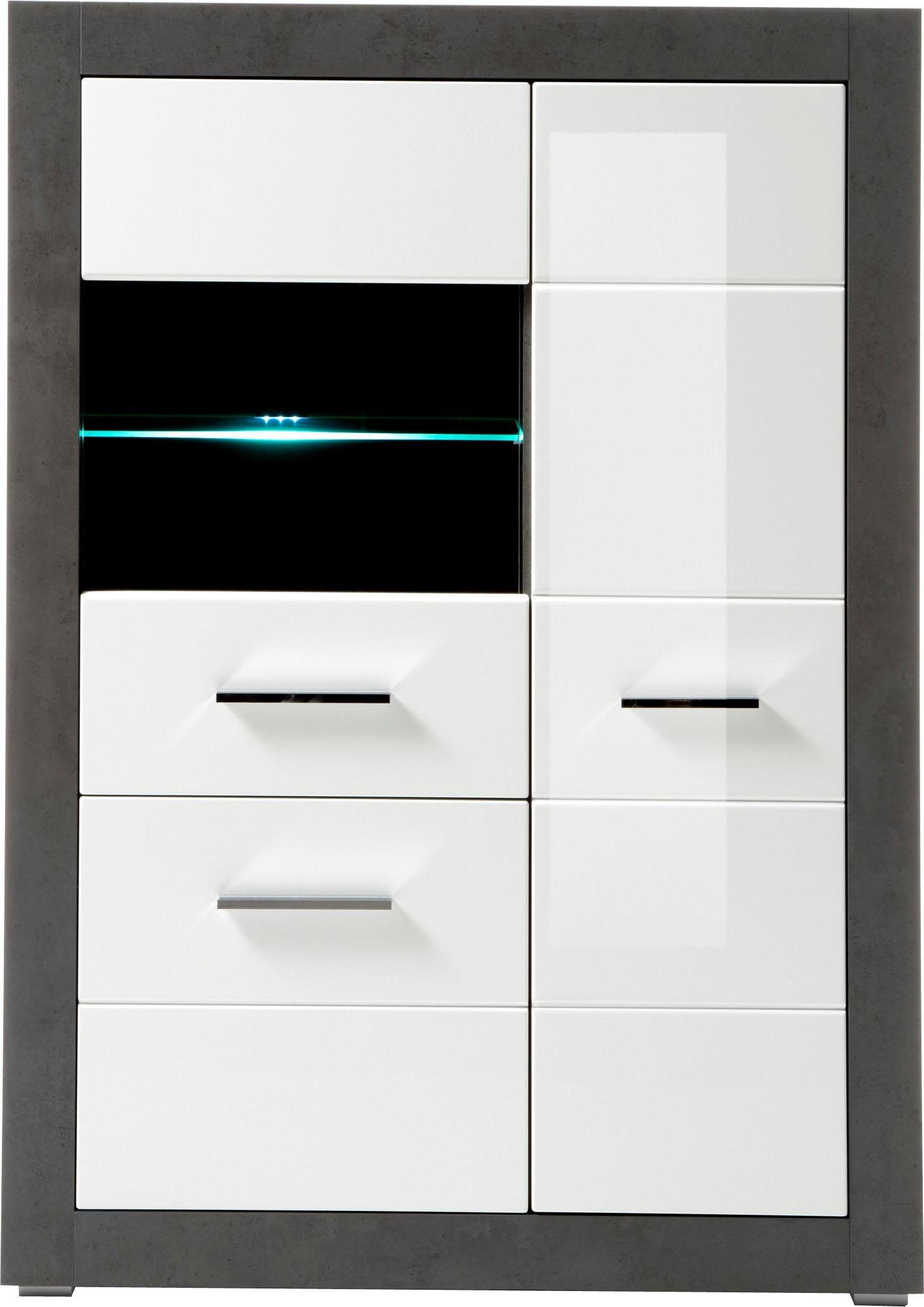 INOSIGN Vitrinekast Etero Hoogte 142 cm