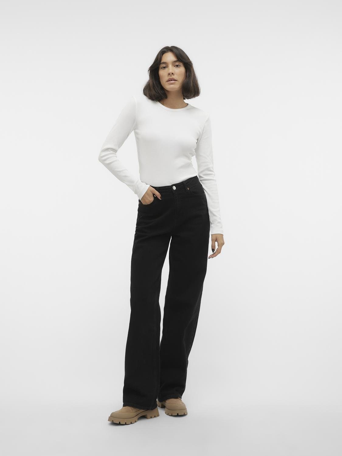 Vero Moda Shirt met lange mouwen VMCHLOE LS SHORT TOP JRS NOOS