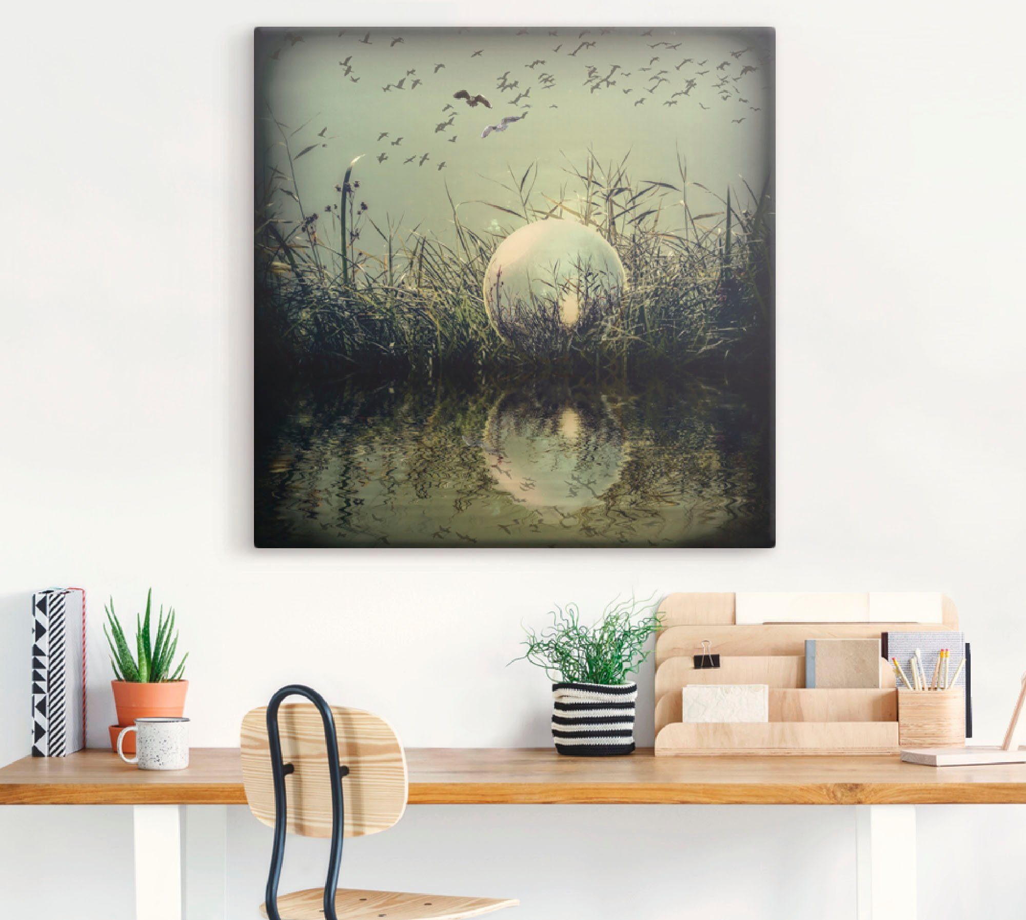 Artland Artprint In de glazen bol - mystiek als artprint van aluminium, artprint voor buiten, artprint op linnen, poster in verschillende maten. maten