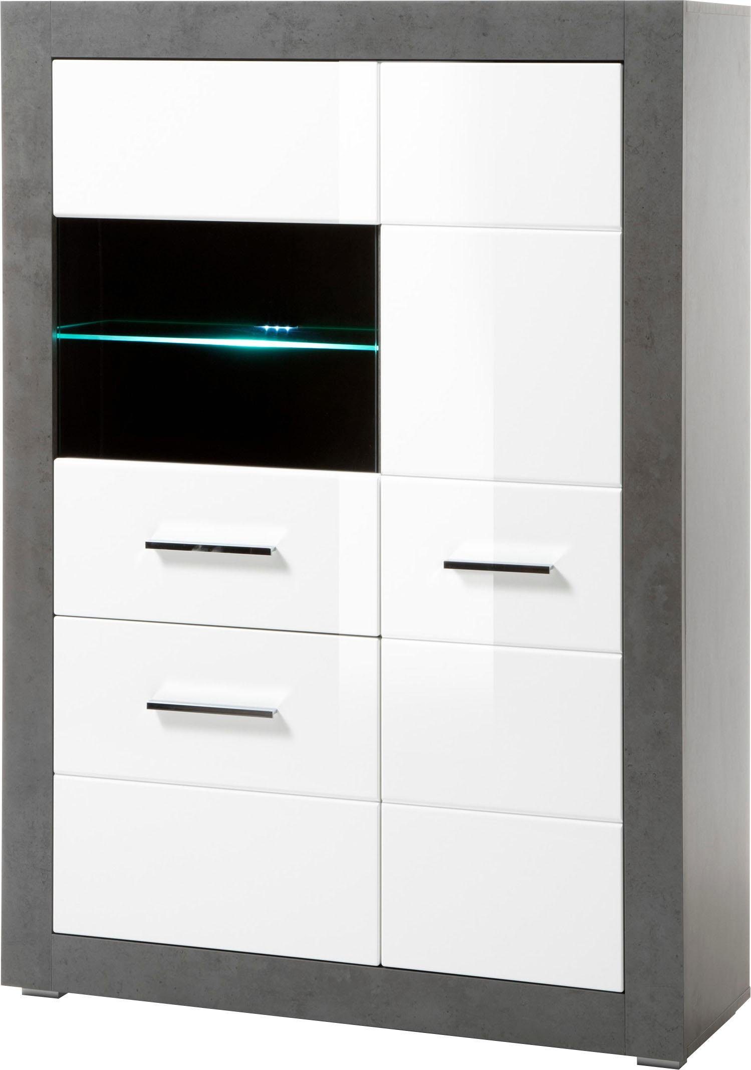 INOSIGN Vitrinekast Etero Hoogte 142 cm