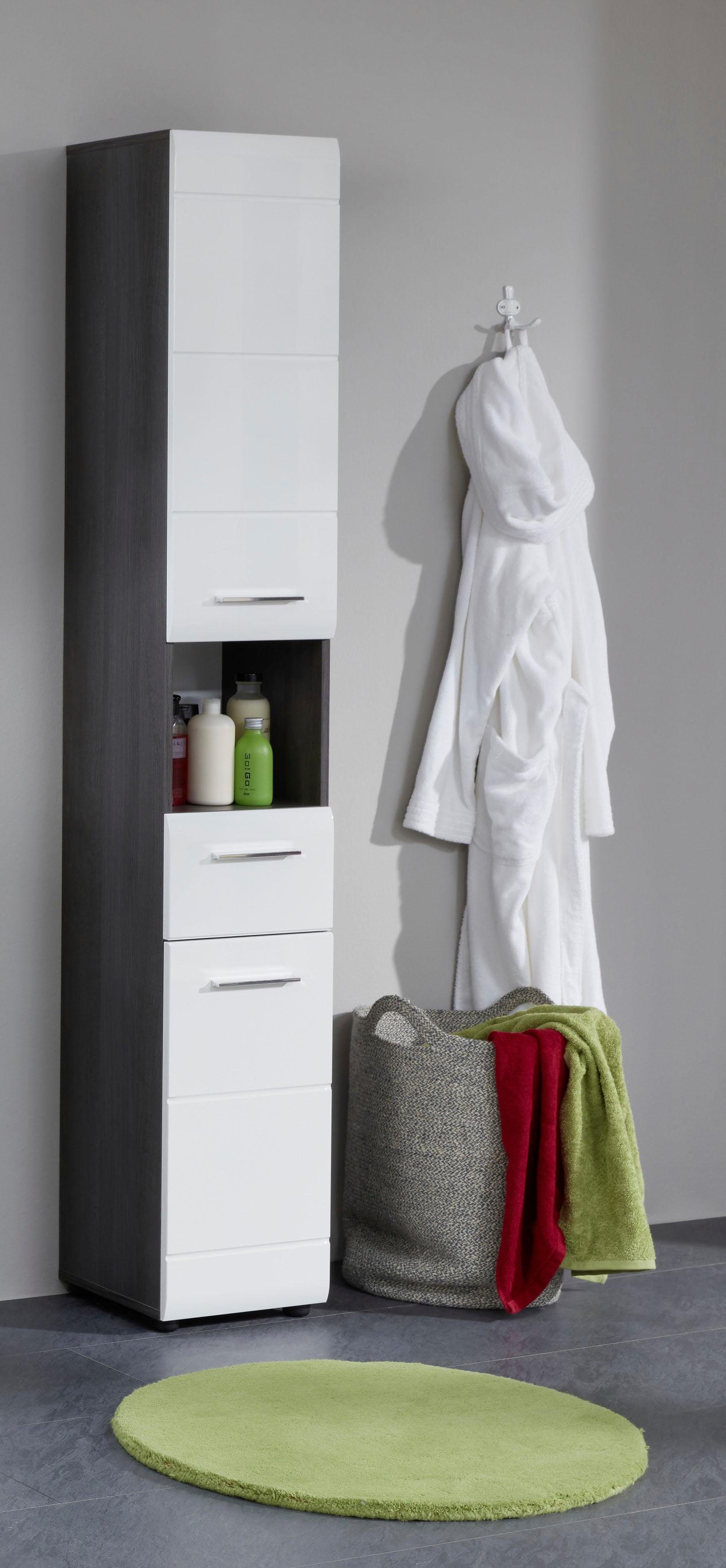 INOSIGN Hoge kast Sovana Badkamerskast in hoogglanslook - (B/D/H) 30/31/182 cm