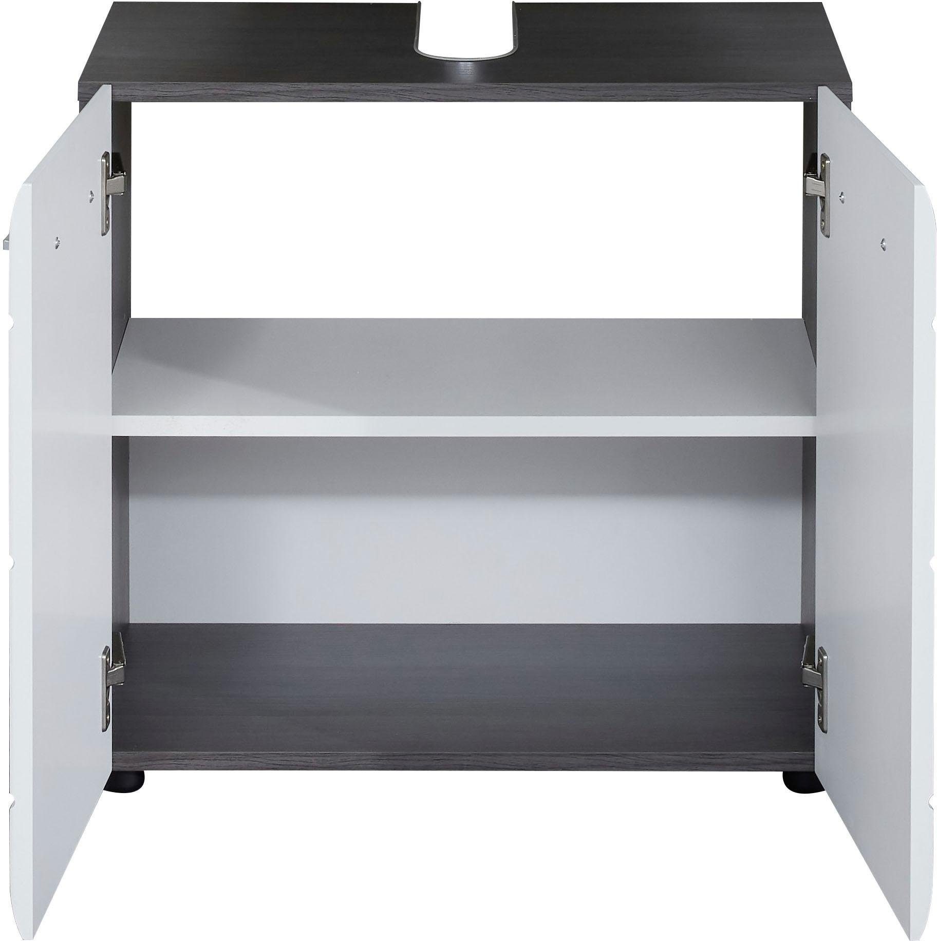 INOSIGN Wastafelonderkast Sovana Wastafel met verstelbaar vak - Afmetingen (B/D/H) 60/31/56 cm