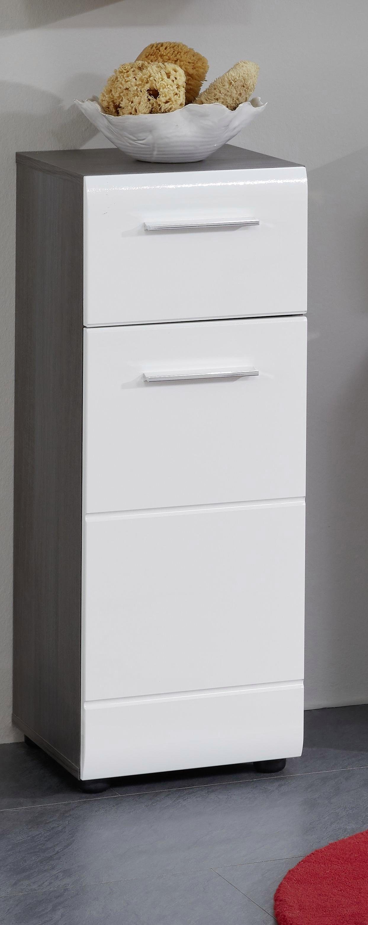 INOSIGN Onderkast Sovana Badkommode met hoogglanzende front en 1 lade - (B/D/H) 30/31/80 cm