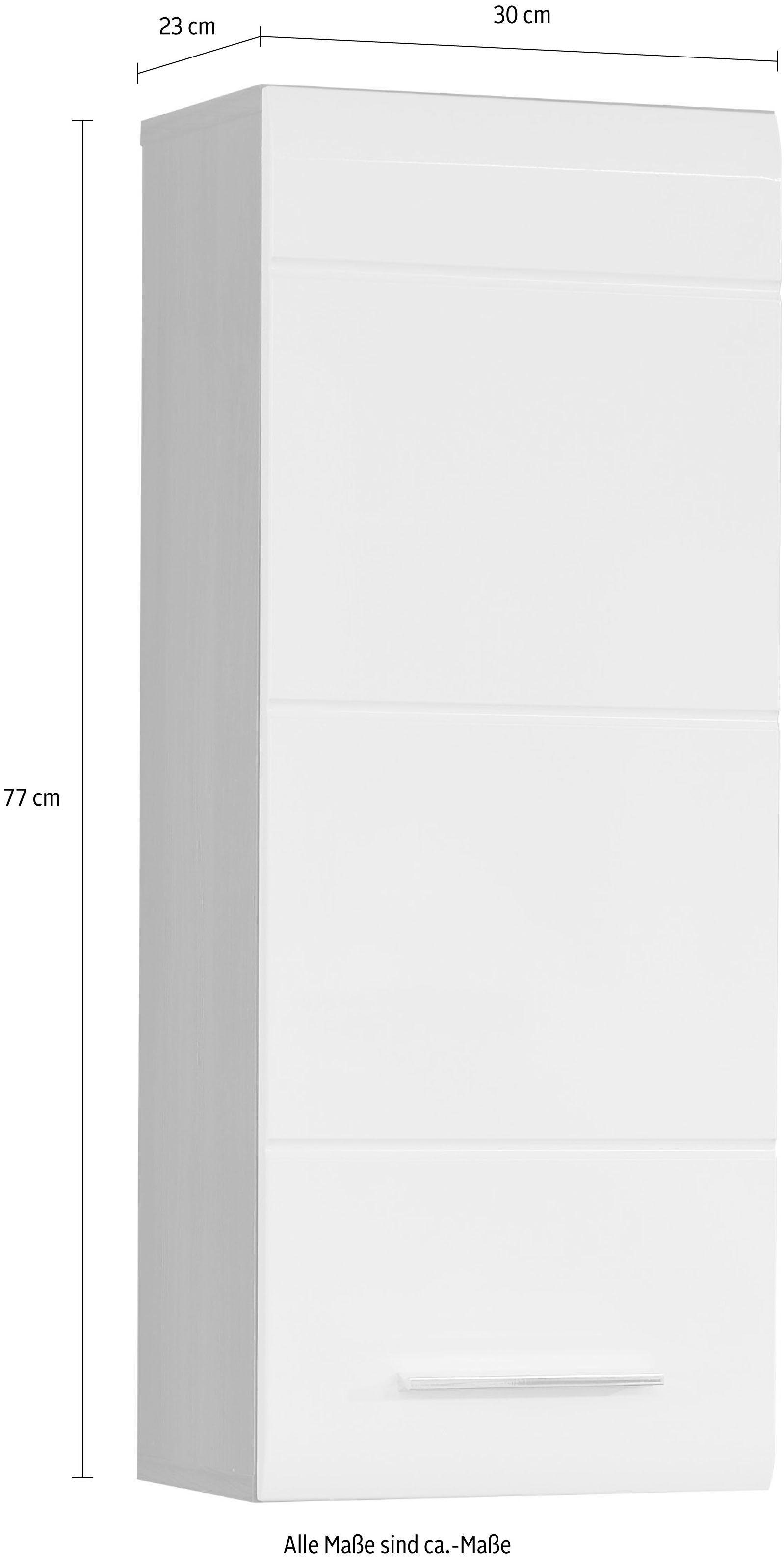INOSIGN Hangend kastje Sovana Badkamerskast met 2 vakken in wit - Afmetingen (B/D/H) 30/24/77 cm