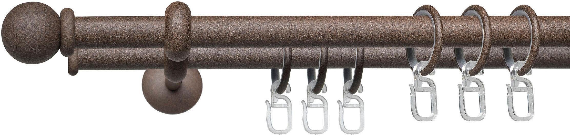 Liedeco Gordijnroede Esp bol 2-sporig in standaardmaat ø 16 mm gordijnroedes maat Ø 16 mm x 240 cm bruin