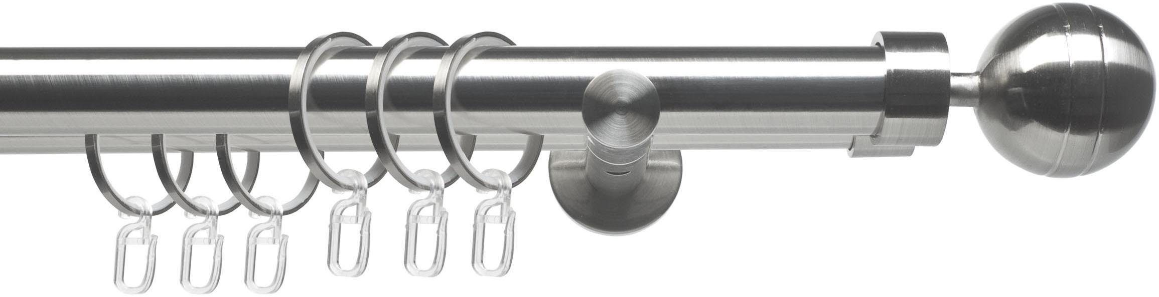 Liedeco Gordijnroede CELKUGEL01SG2L 2-sporen in vaste afmetingen ø 25/20 mm gordijnroedes maat 3 zilver(kleur)