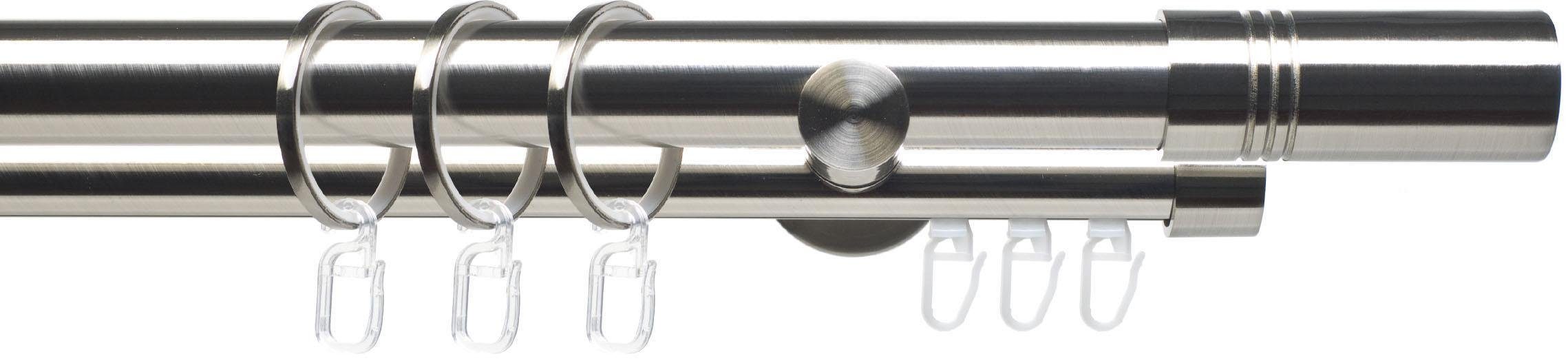 Liedeco Gordijnroede CELZYLIN02SG2L 2-sporen in vaste afmetingen ø 25/20 mm gordijnroedes maat 3 zilver(kleur)
