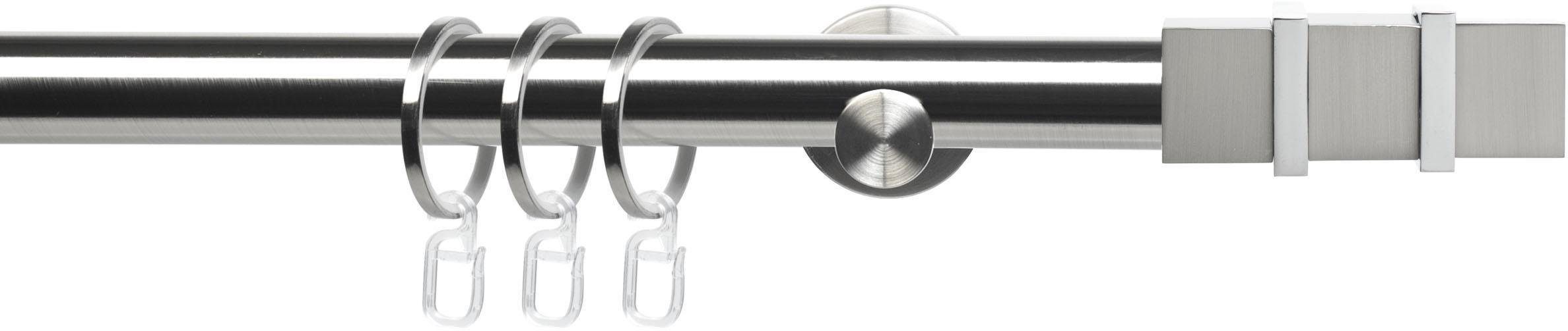 Liedeco Gordijnroede CELQUADE01SG1L 1-sporen in vaste afmeting ø 25 mm gordijnroedes maat 4 zilver(kleur)