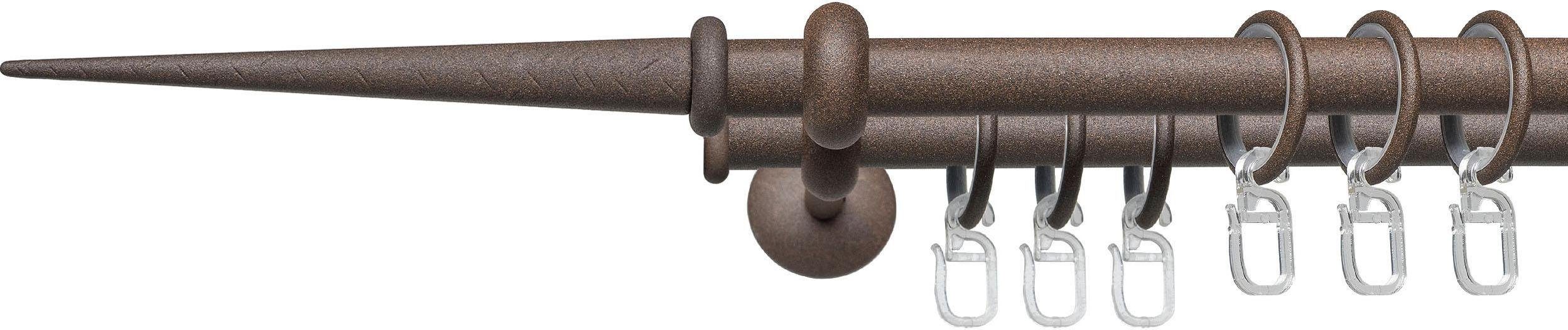 Liedeco Gordijnroede Esp punt 2-sporig in standaardmaat ø 16 mm gordijnroedes maat Ø 16 mm x 160 cm bruin